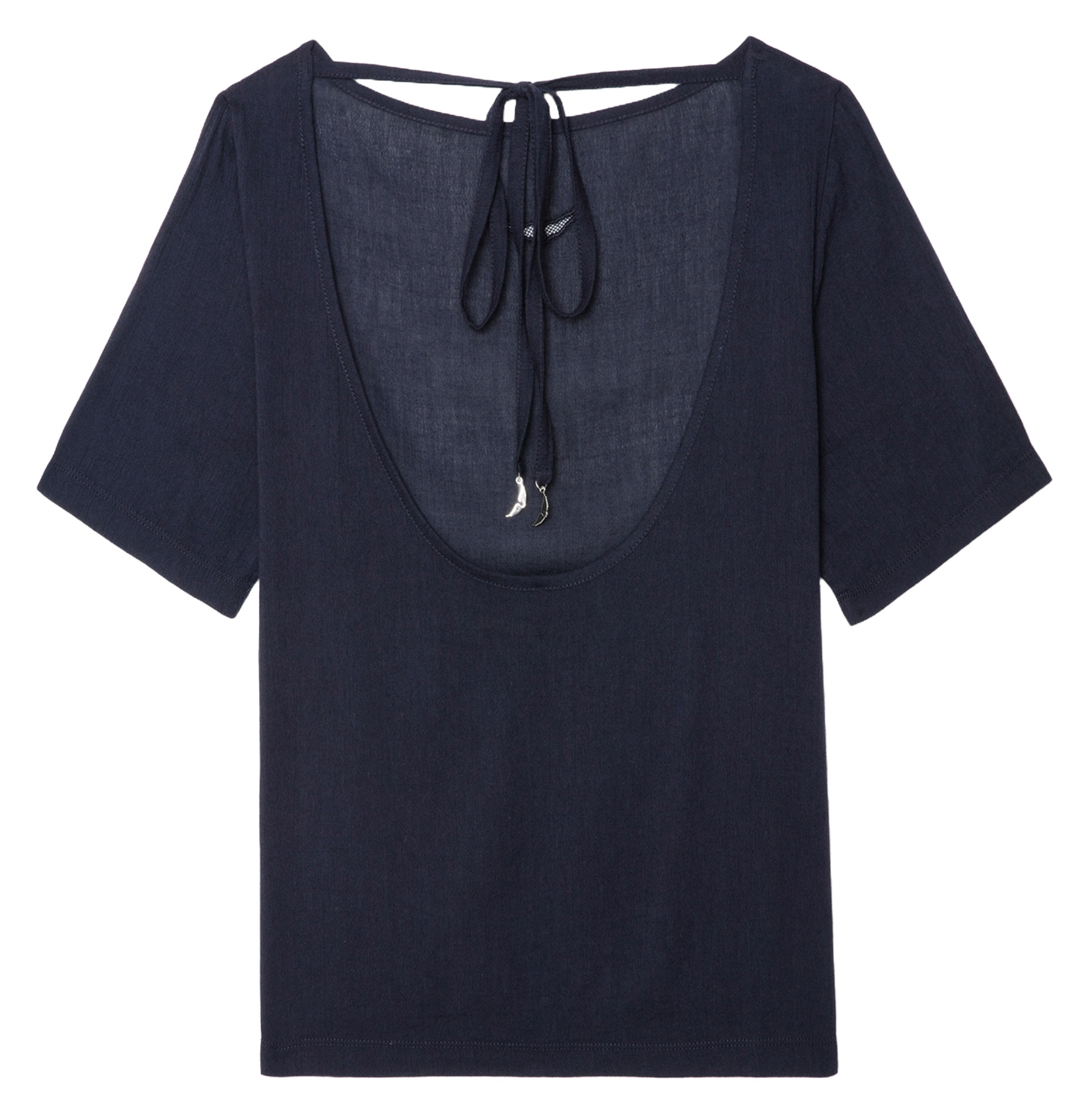 Tee-shirt col rond en coton mélangé ZADIG&VOLTAIRE Bleu