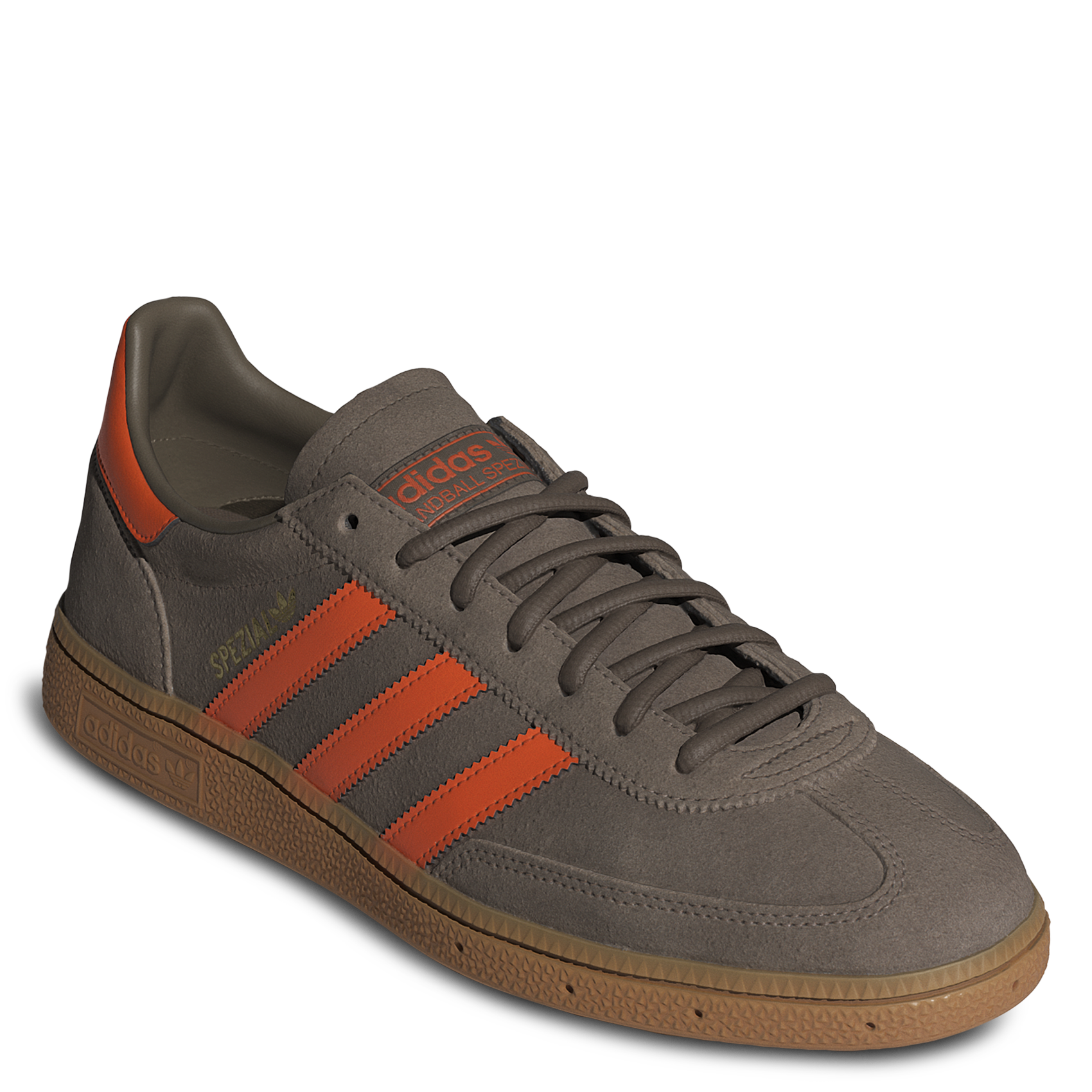 Baskets basses en cuir ADIDAS Marron