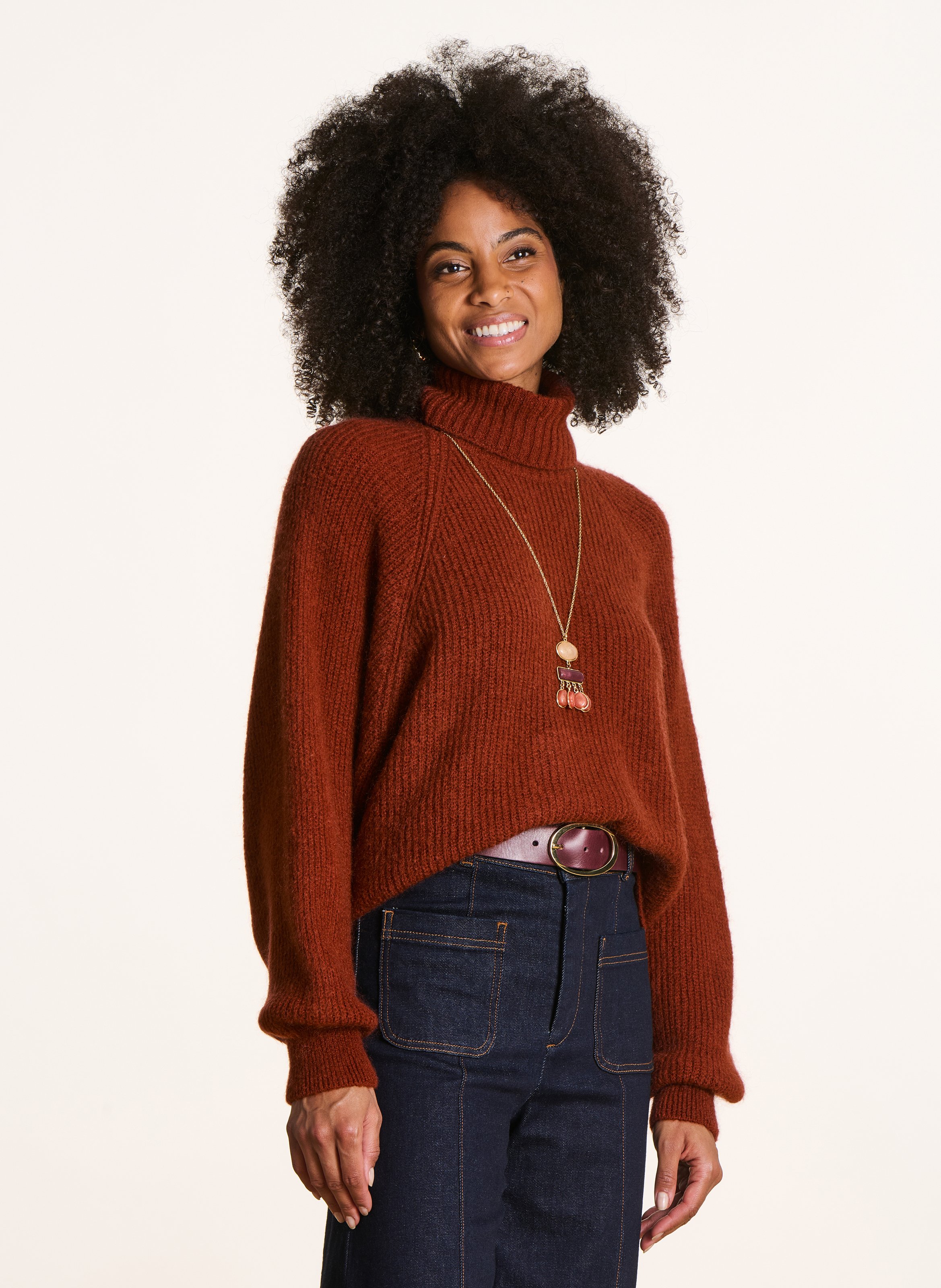 Rollkragenpullover LA FEE MARABOUTEE Orange