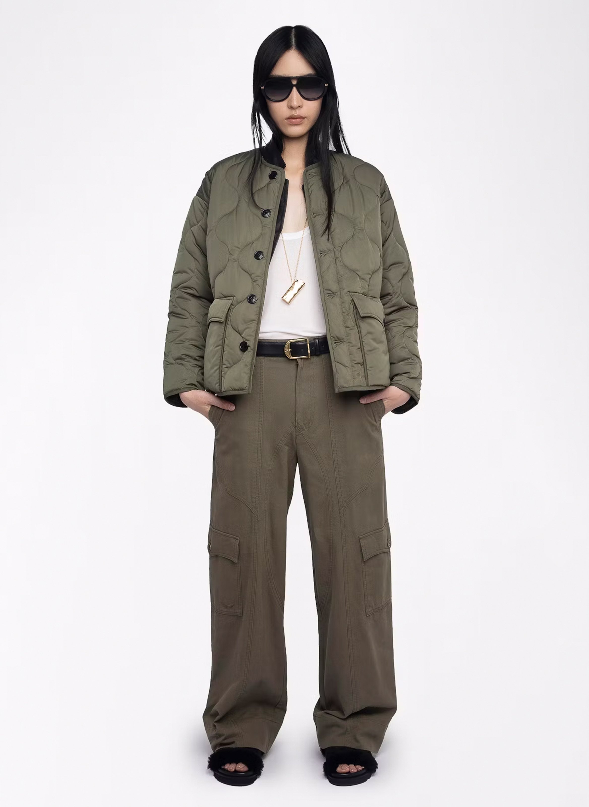 Parka trapuntata colletto rotondo ZADIG&VOLTAIRE Verde