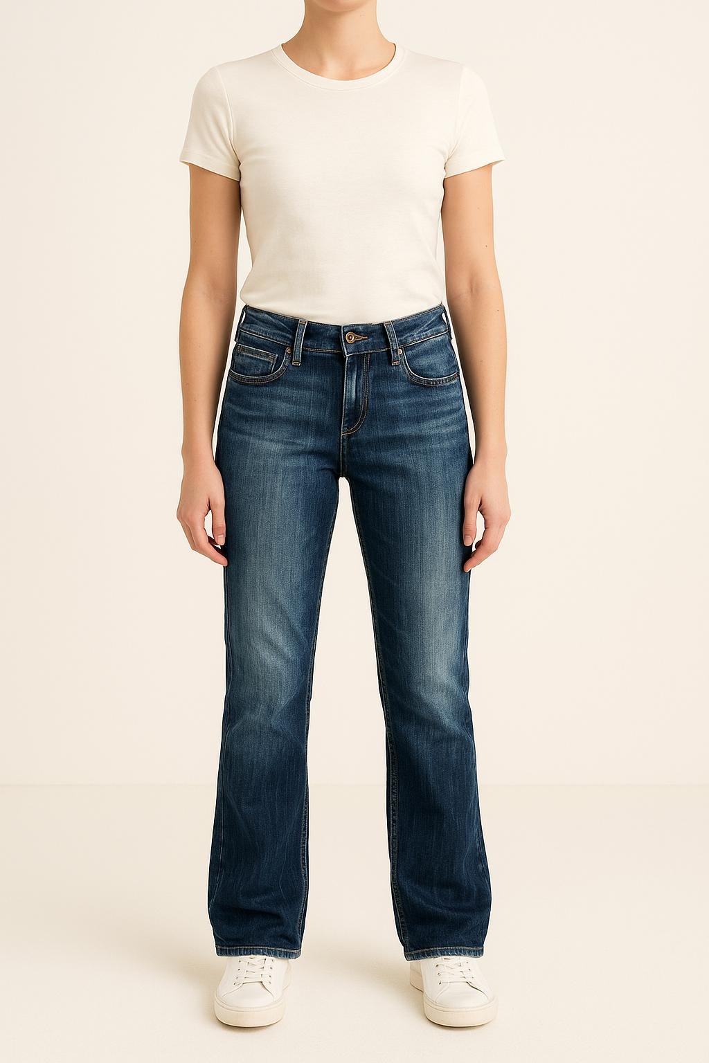 Cropped slim jeans with studs LEVI'S - Seconde main Blue