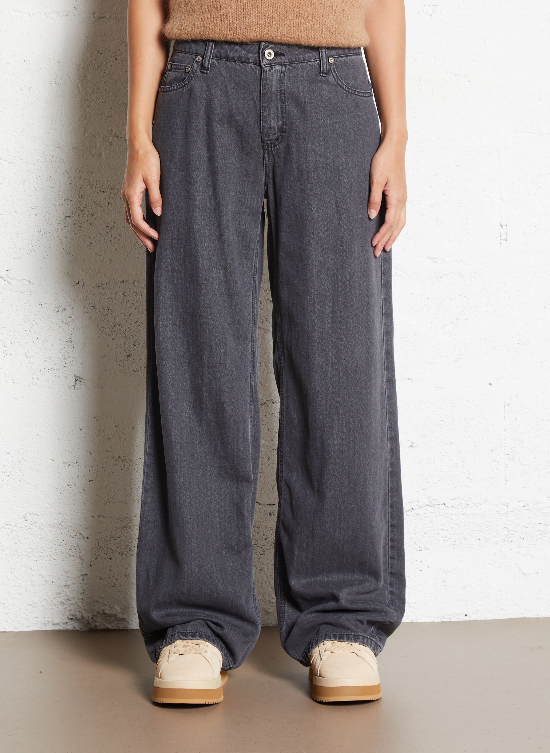 Jean large PLEASE Noir