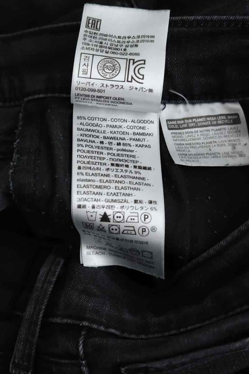 Cotton skinny jeans LEVI'S - Seconde main Black