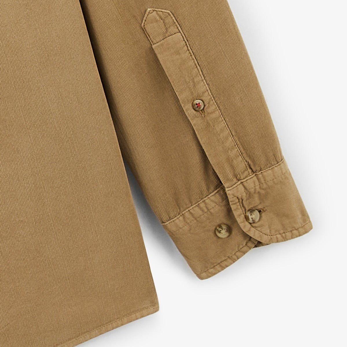 Solid velvet long-sleeve shirt SERGE BLANCO Beige