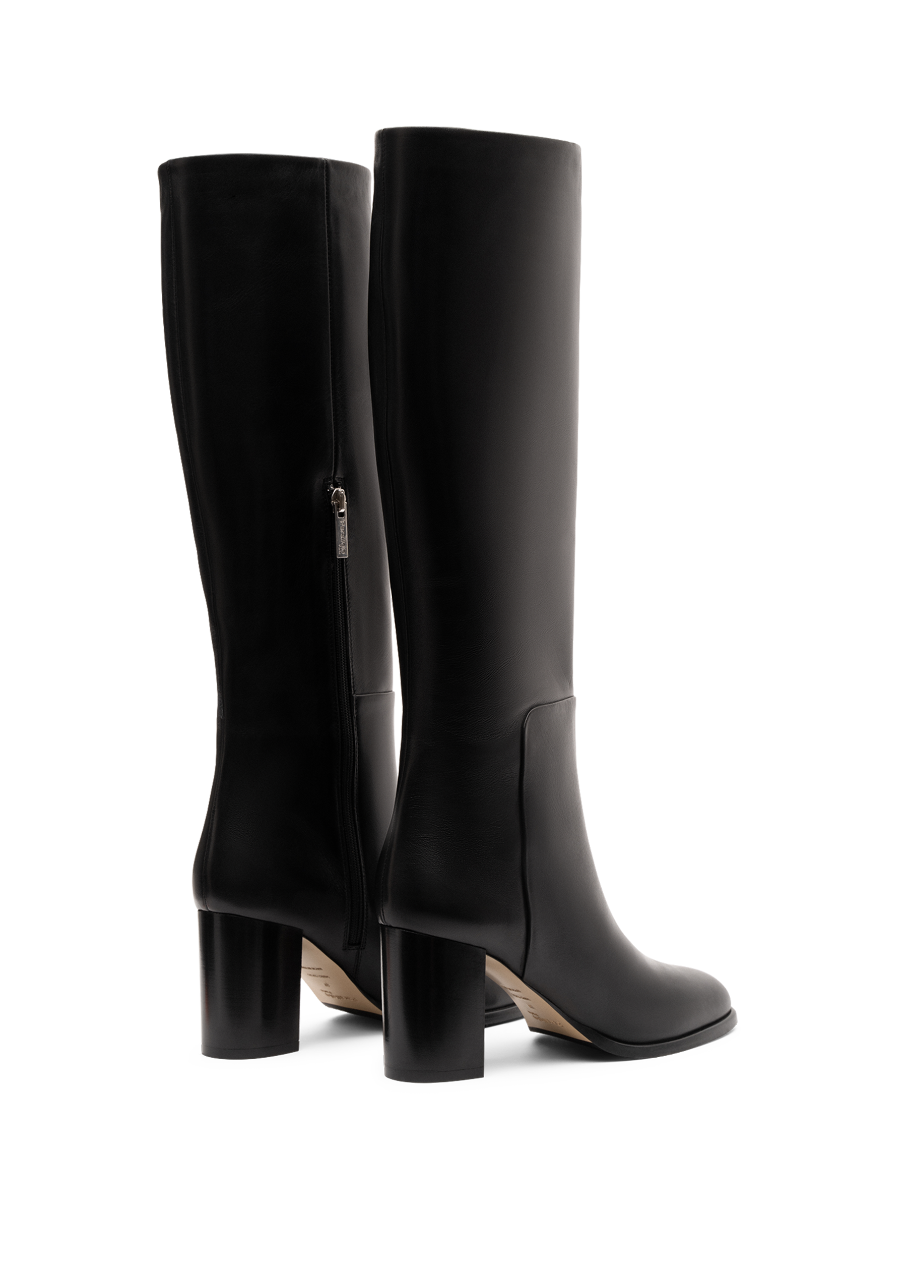 Smooth black calf leather boots PARALLELE PARIS Black