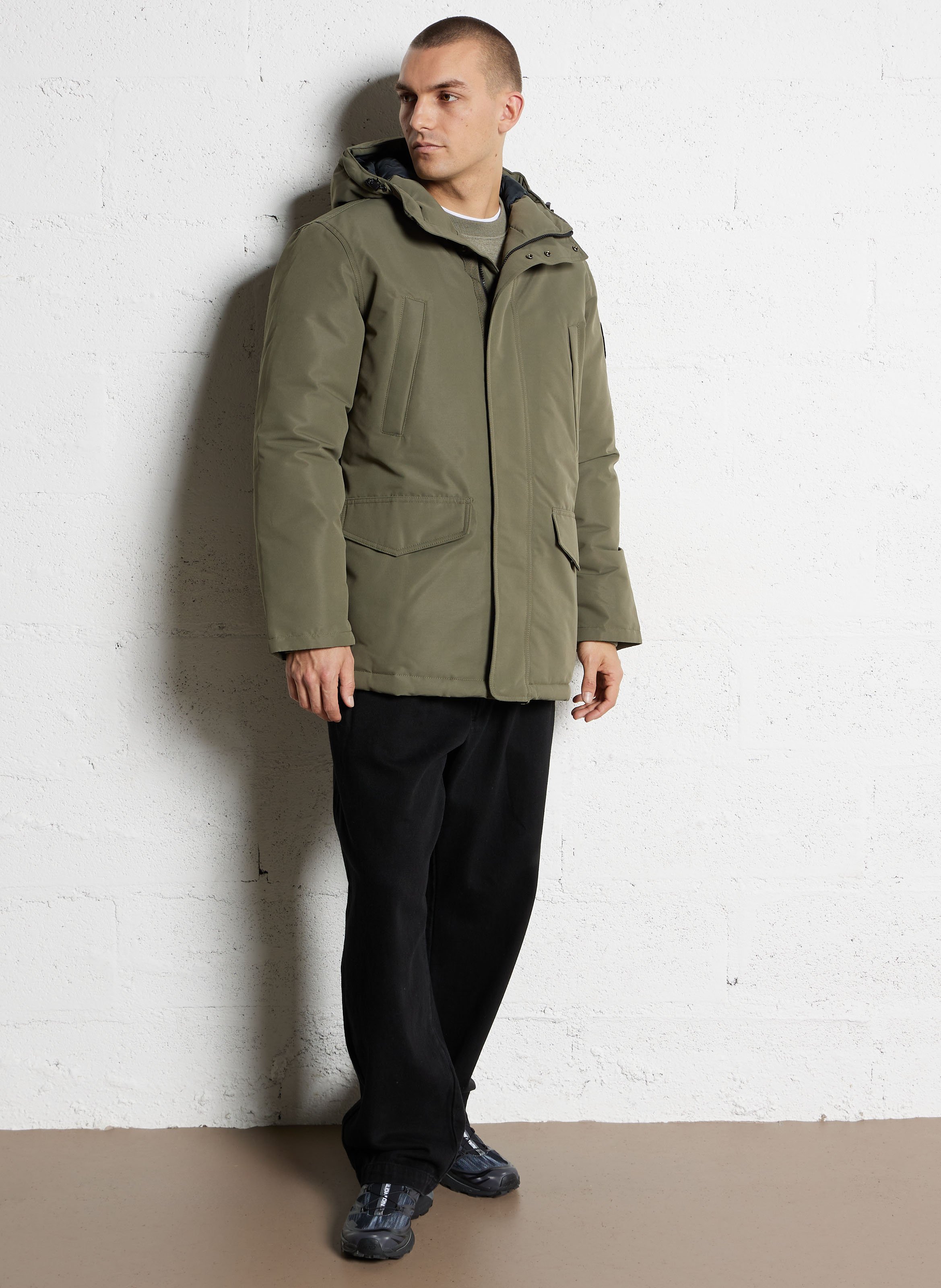 Rechte jas met capuchon NAPAPIJRI Groen