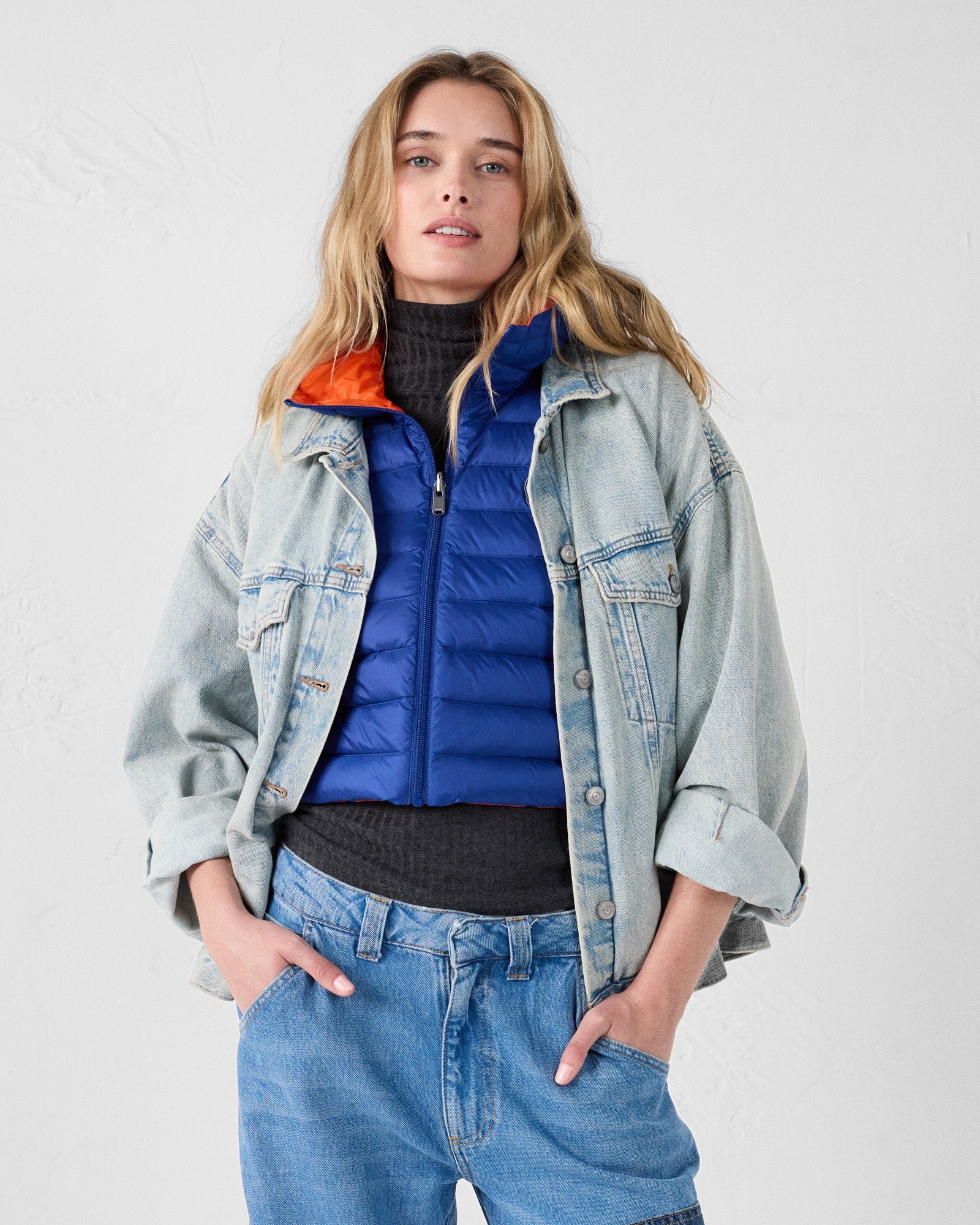 Hooded cape JOTT Blue