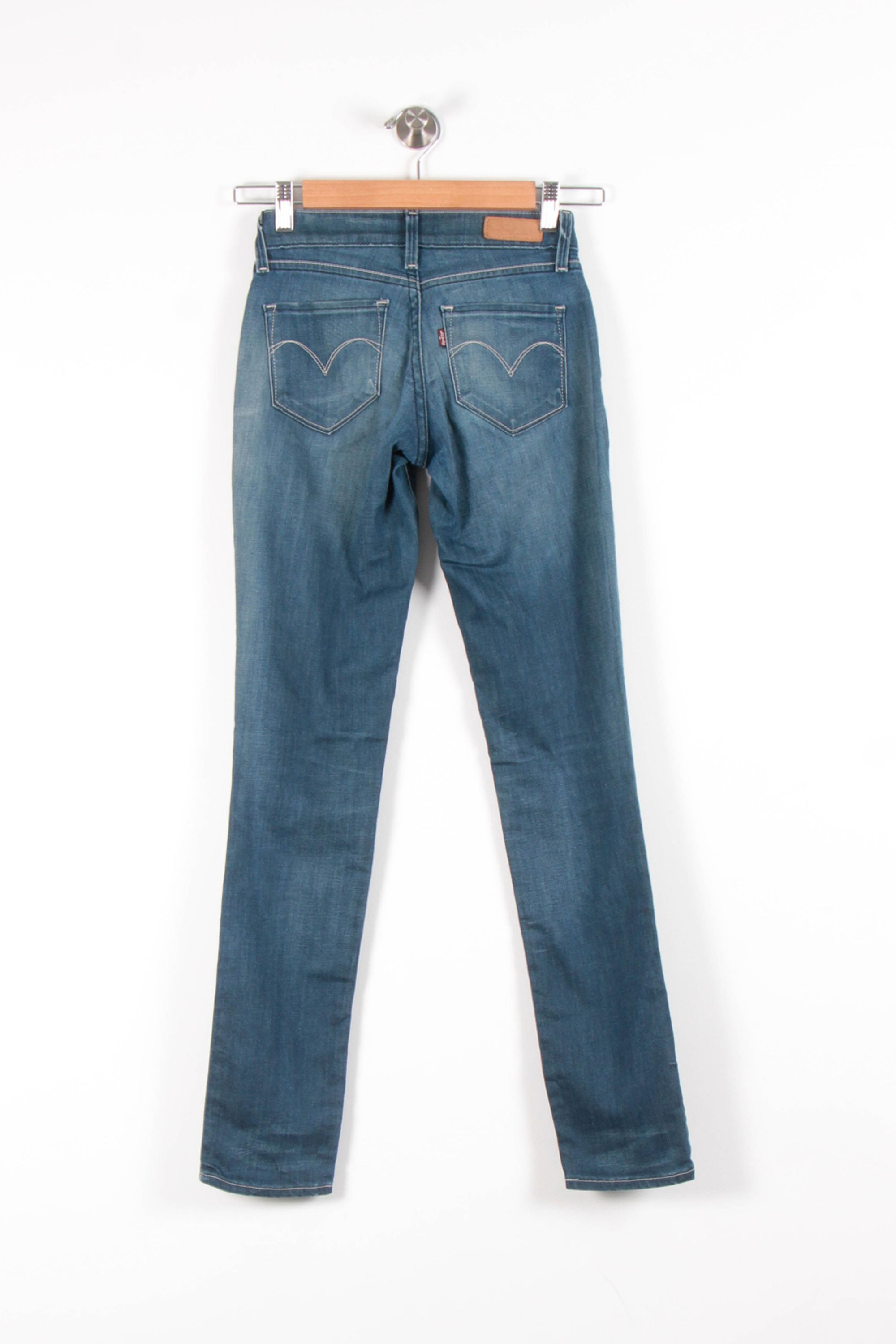 Cropped slim jeans with studs LEVI'S - Seconde main Blue