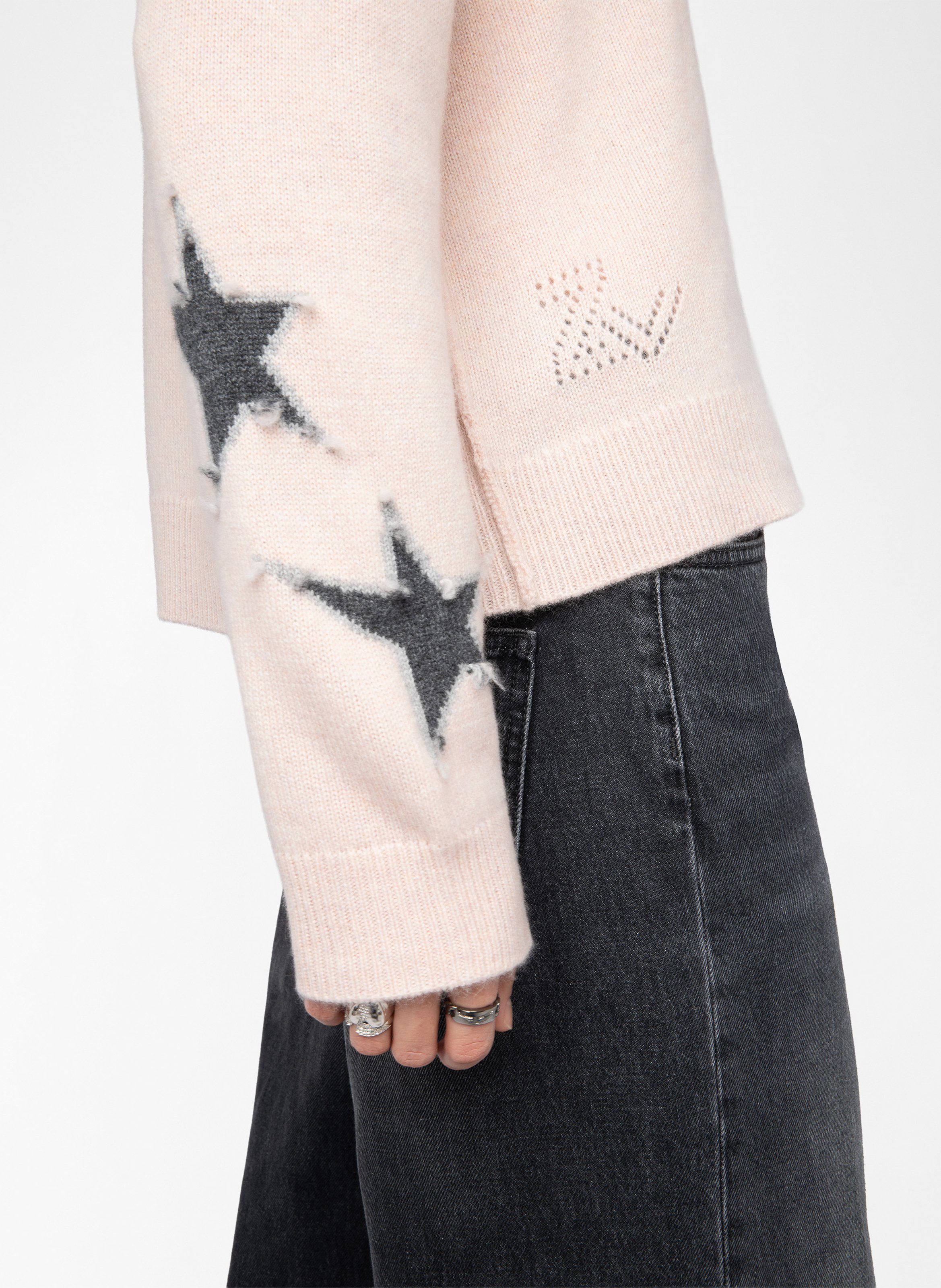 Pull col rond en cachemire ZADIG&VOLTAIRE Rose