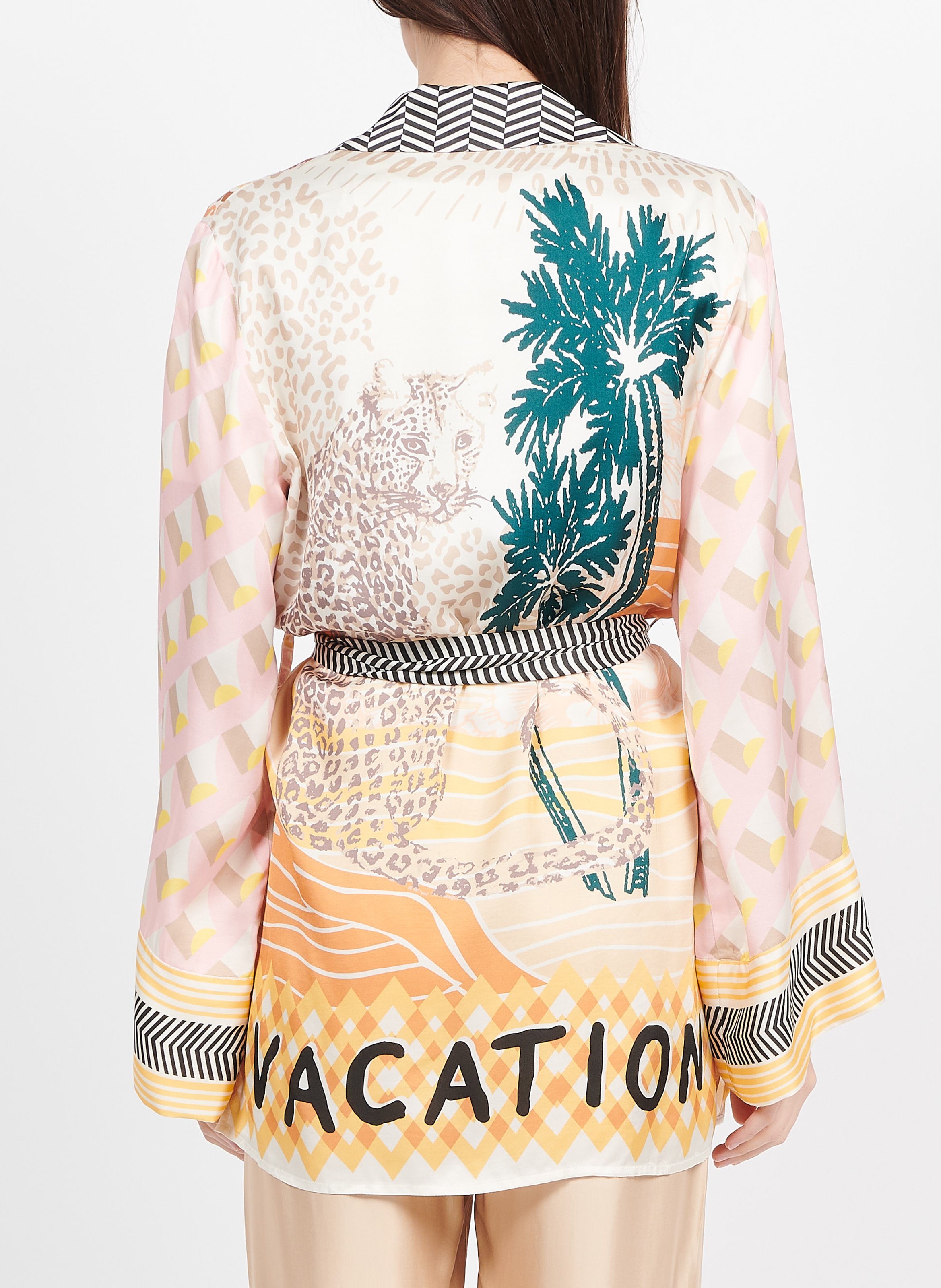 Kimono mit Prints Mehrfarbig