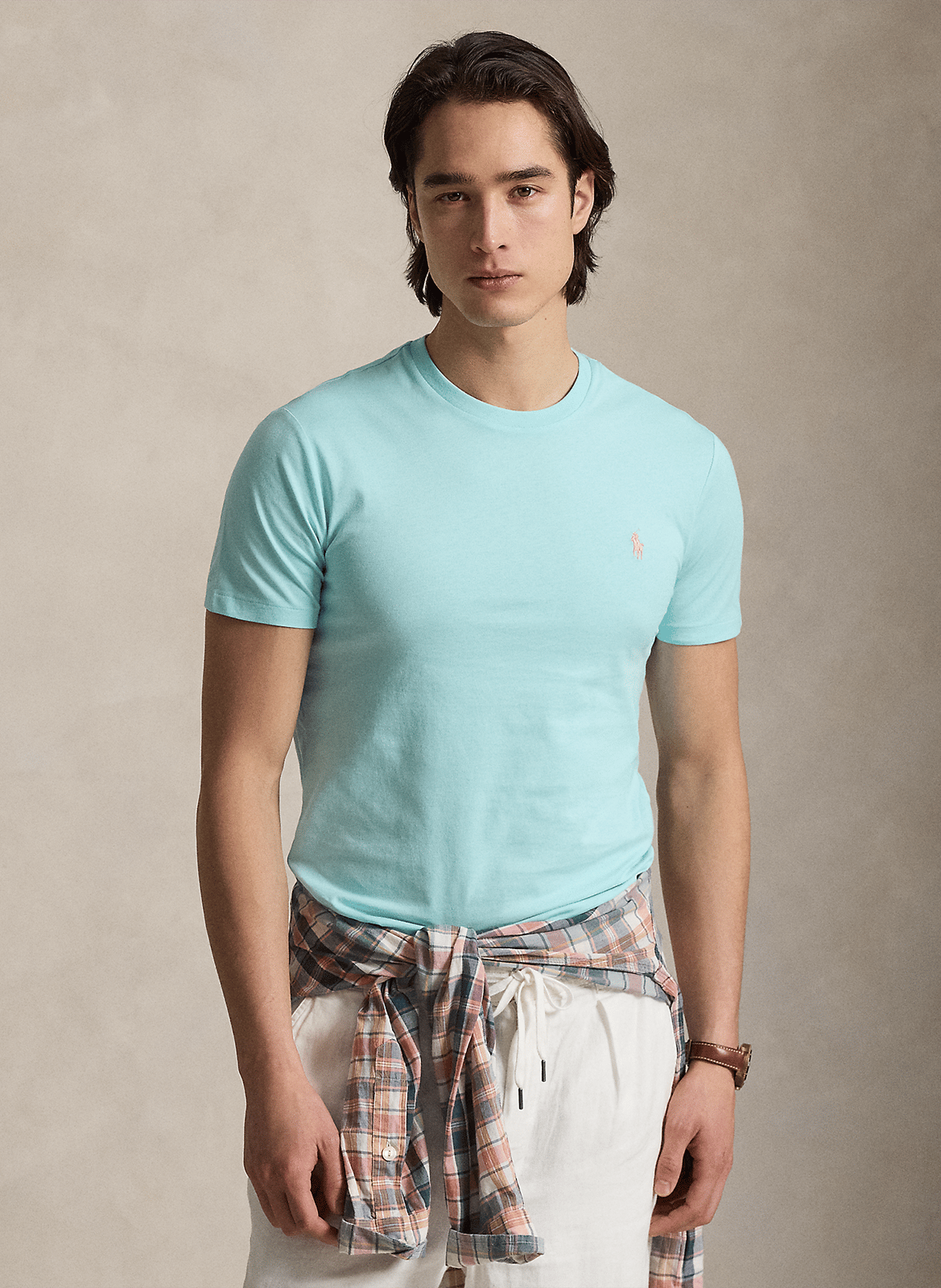 Slim-fit cotton T-shirt POLO RALPH LAUREN Blue