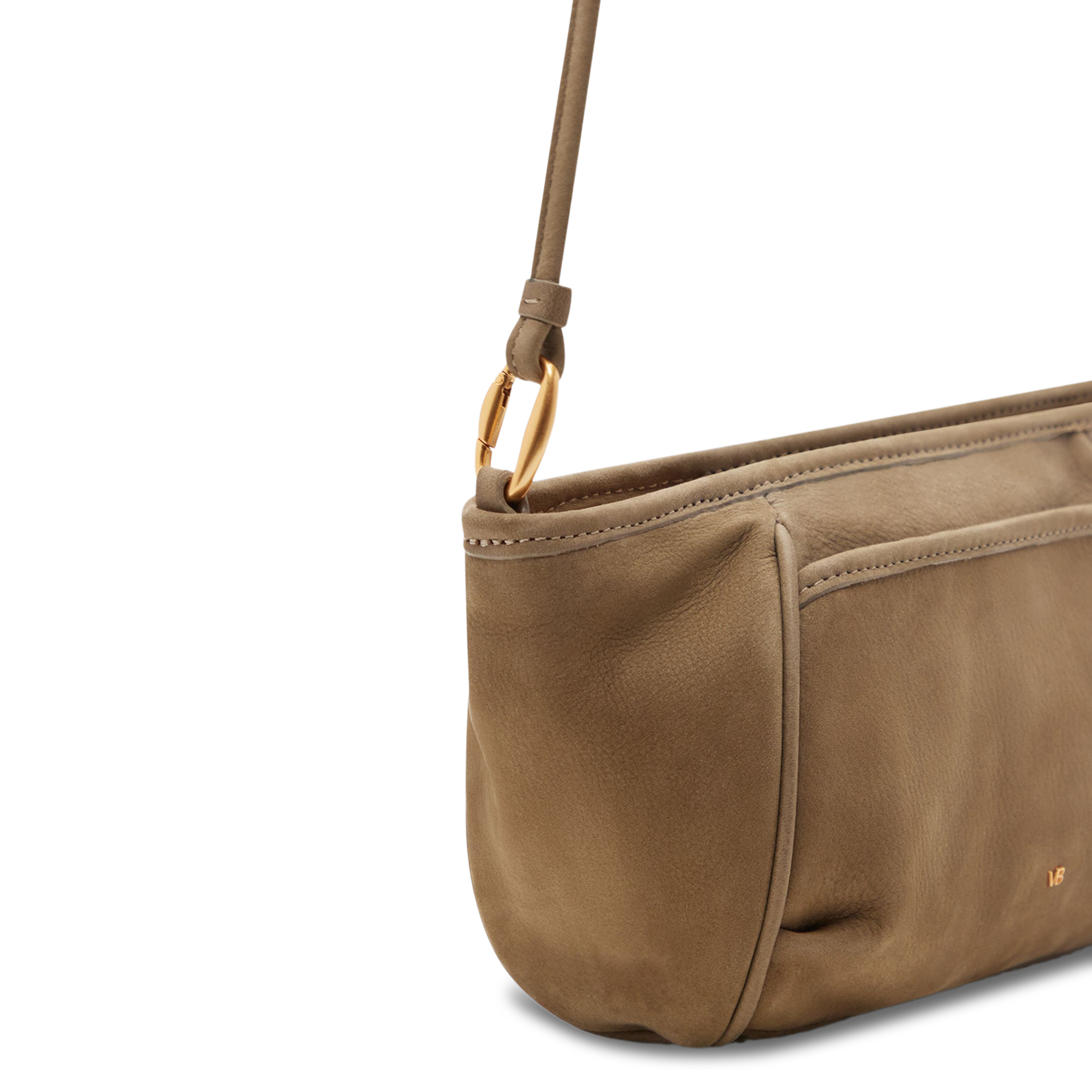 Sac porté épaule en cuir Gris