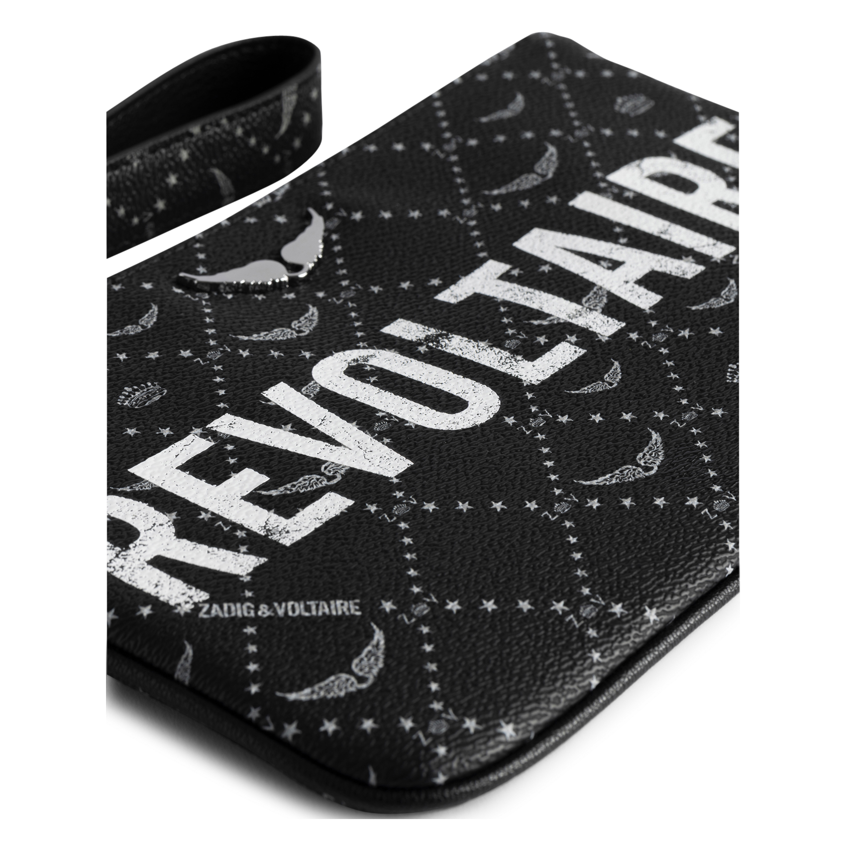 Bedruckte Handtasche mit Reißverschluss ZADIG&VOLTAIRE Schwarz