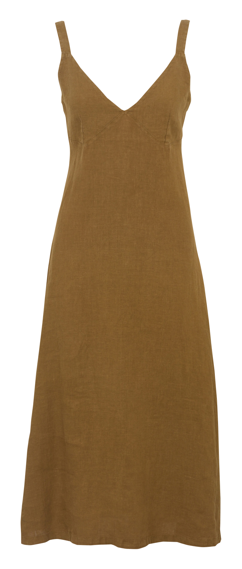 Robe longue encolure V en lin THE NEW SOCIETY Vert