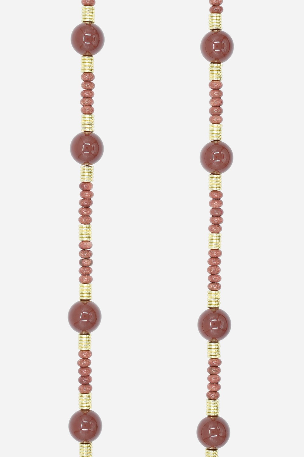 Beaded phone chain LA COQUE FRANCAISE Brown