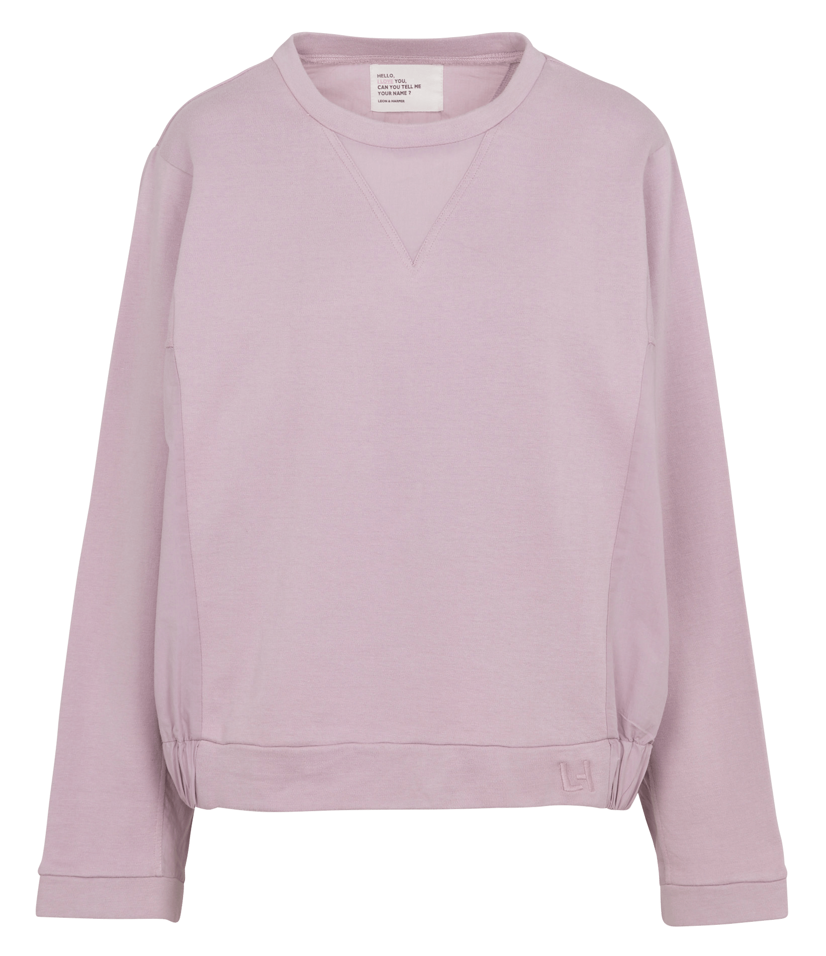 Round-neck organic cotton-blend sweater LEON & HARPER Purple