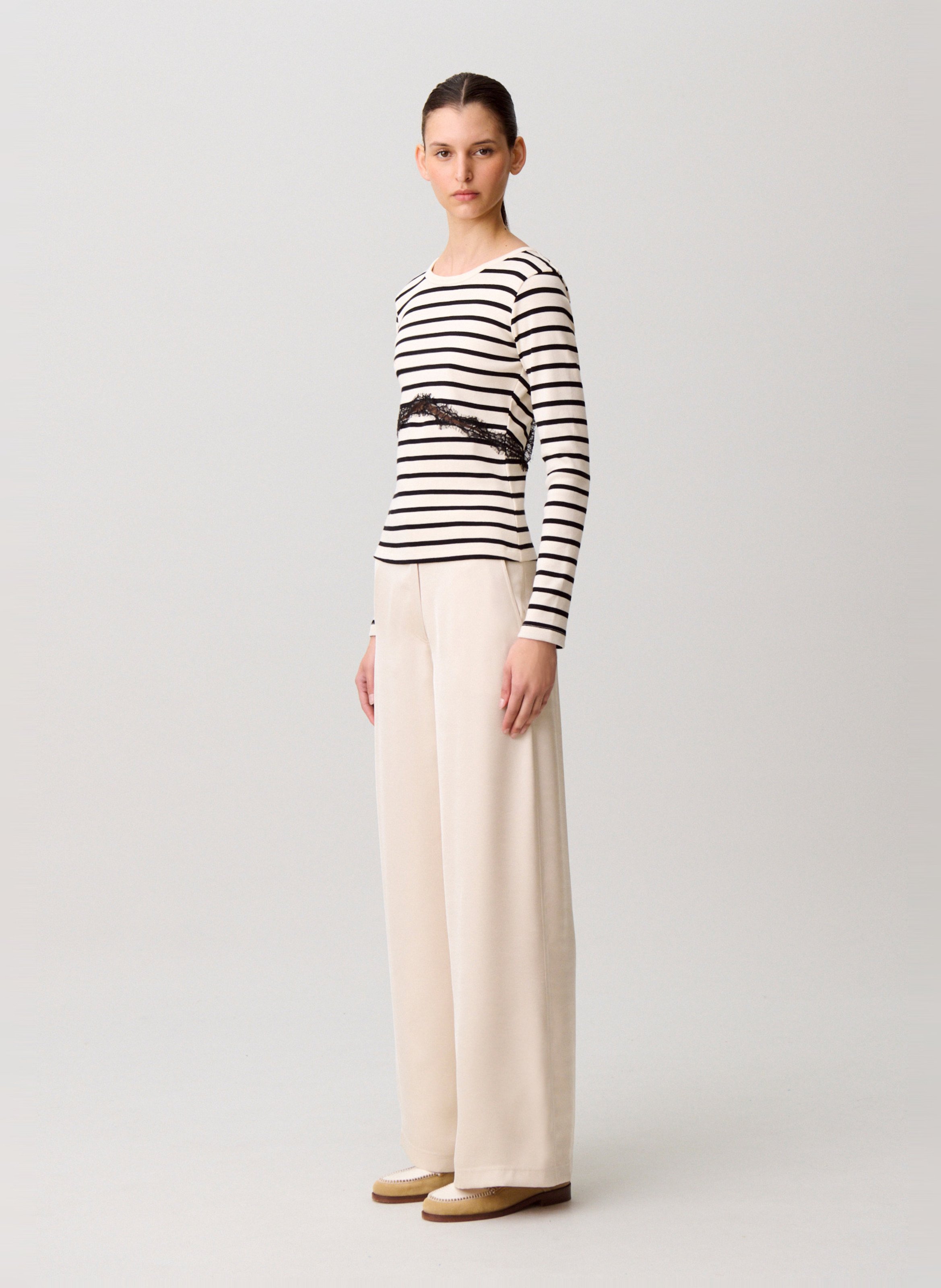 Pantalon large CLAUDIE PIERLOT Beige