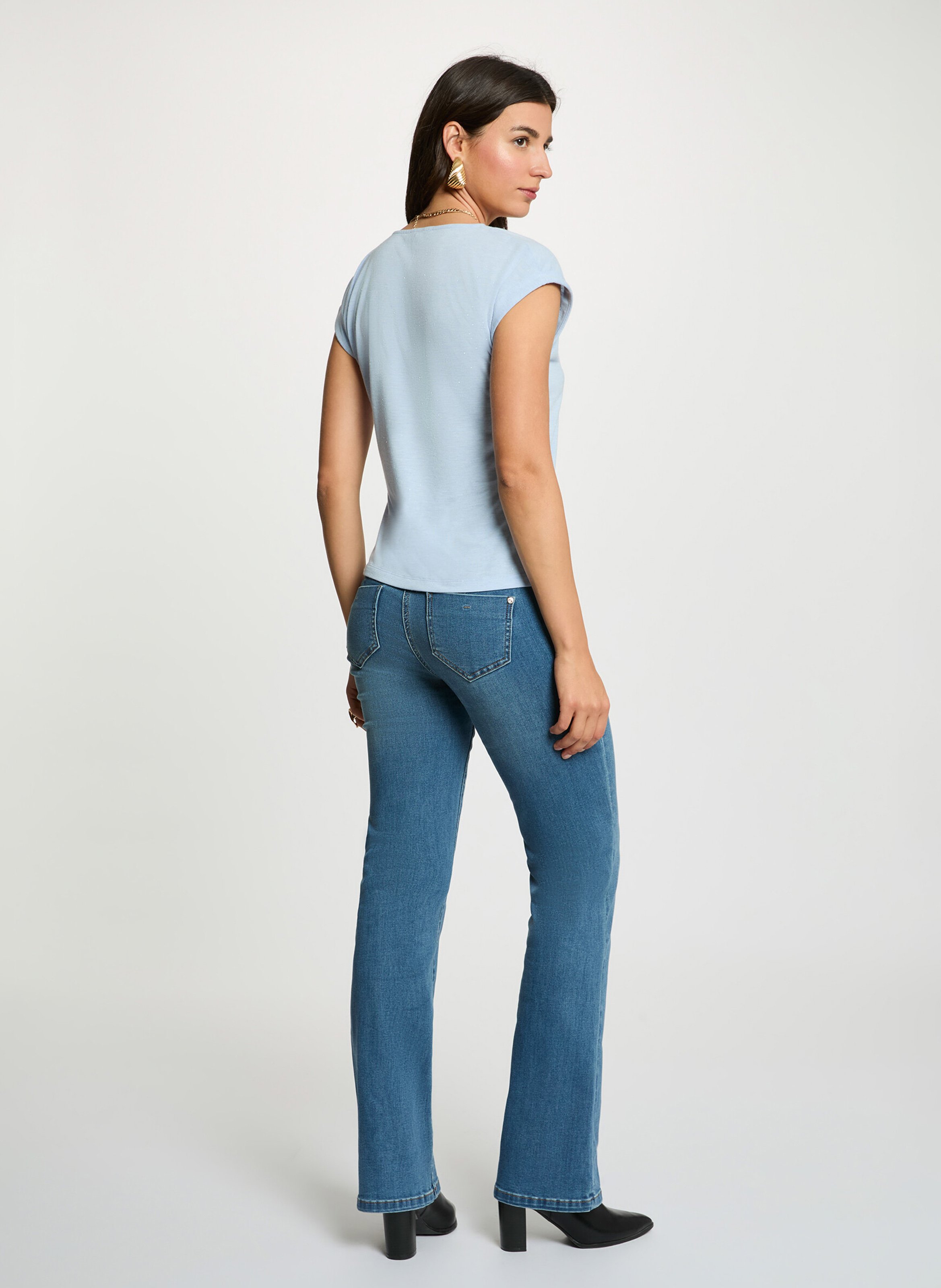 T-shirt met korte mouwen MORGAN Blauw