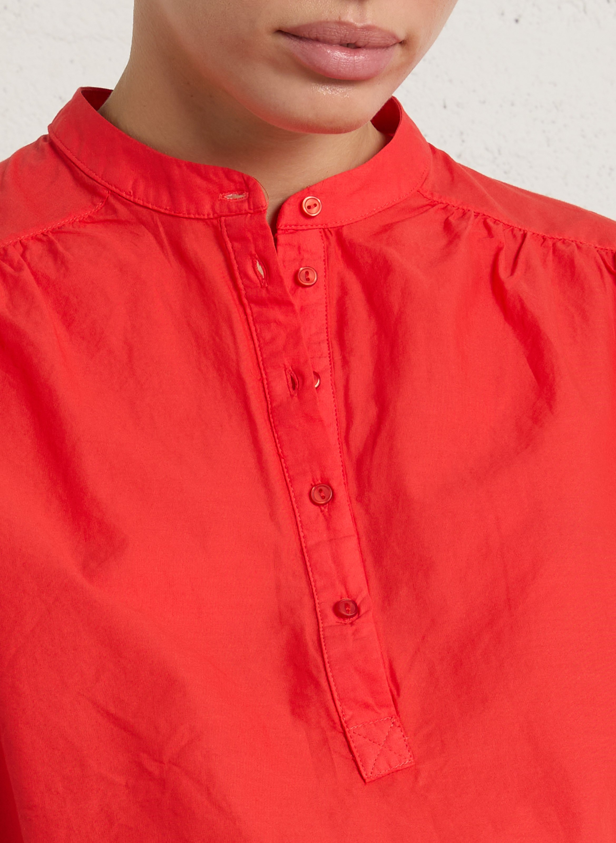 Weit geschnittenes Baumwoll-Top SUD EXPRESS Rot