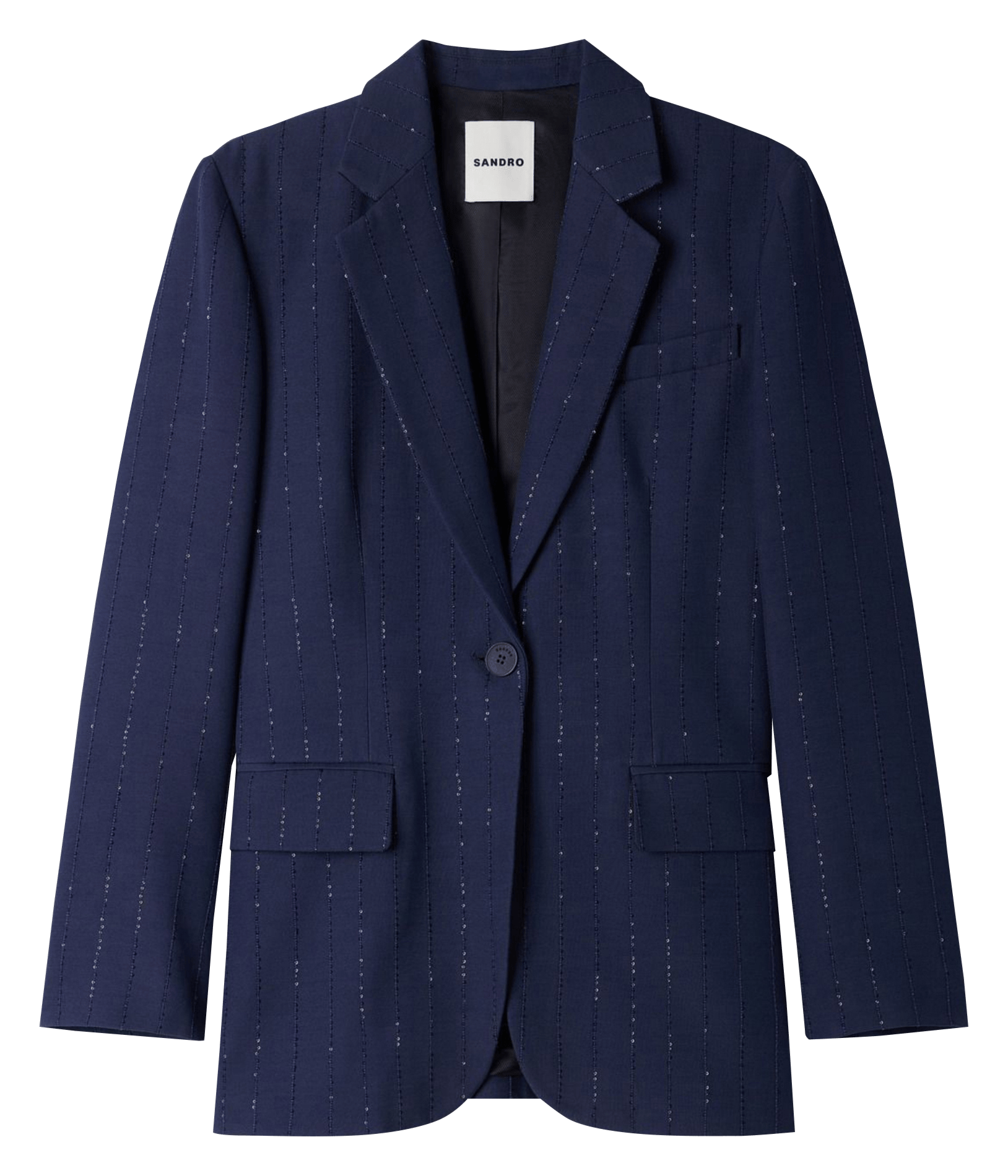 Straight suit jacket SANDRO Blue