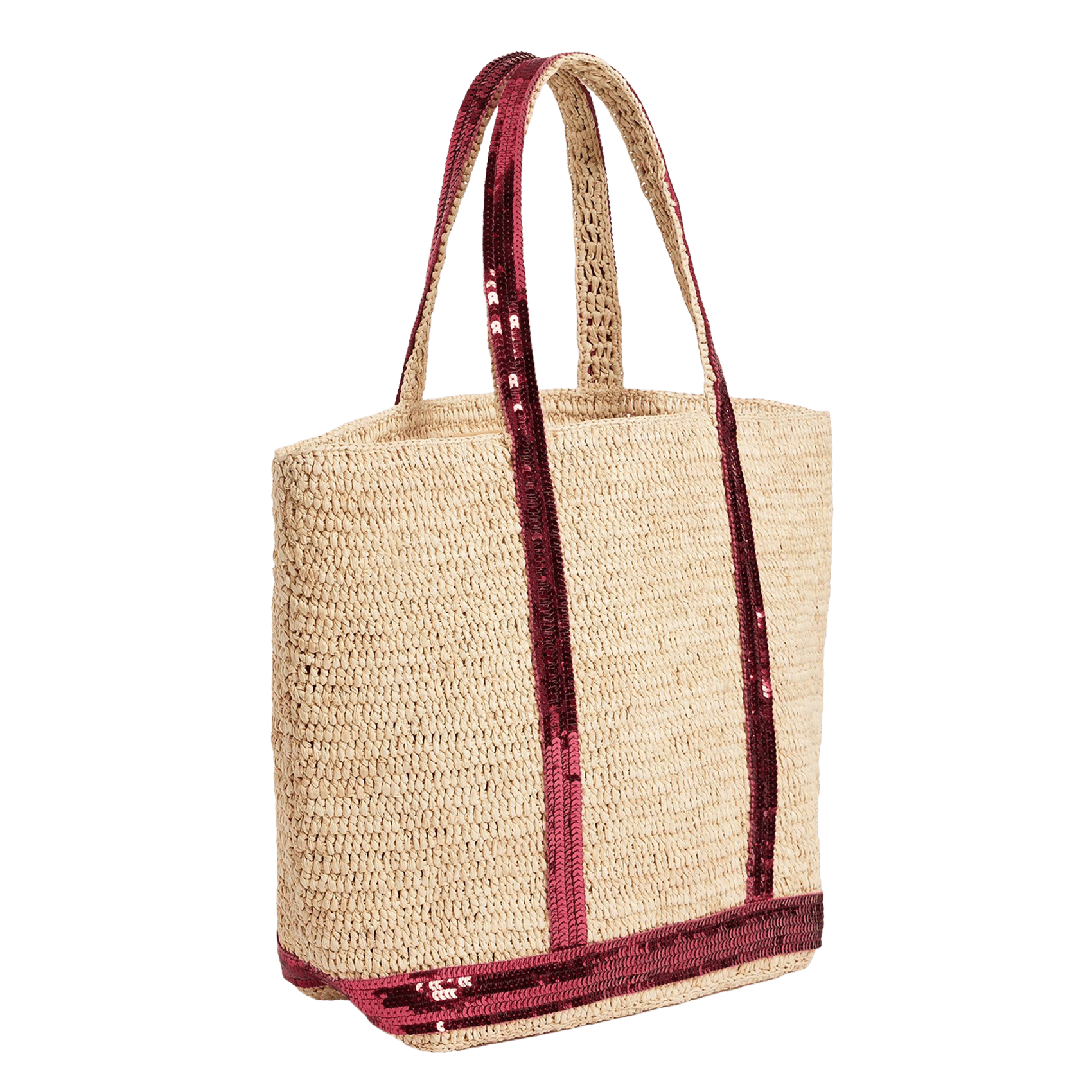 Shopper aus Bast VANESSA BRUNO Rosa