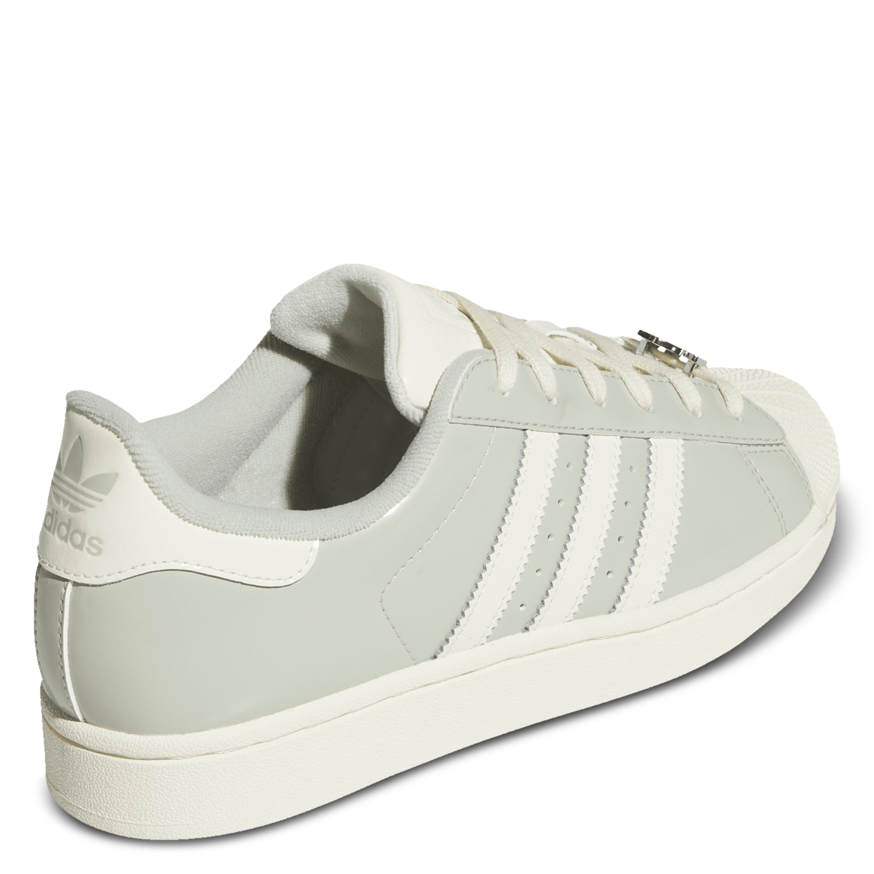 Low-top leather lace-up trainers ADIDAS Green
