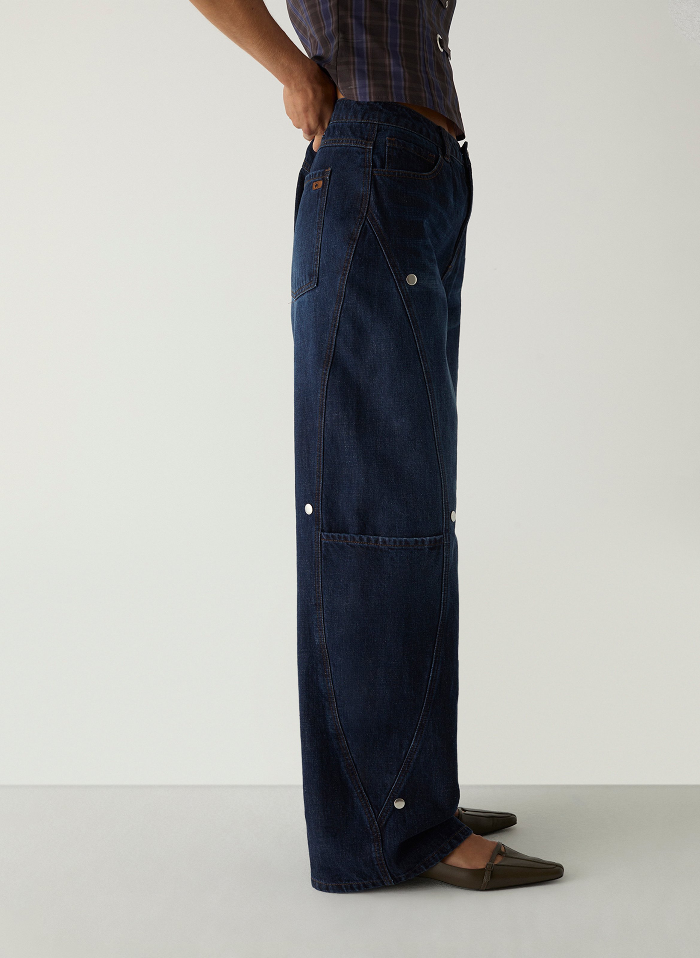 Wide-leg cotton jeans LAAGAM Blue