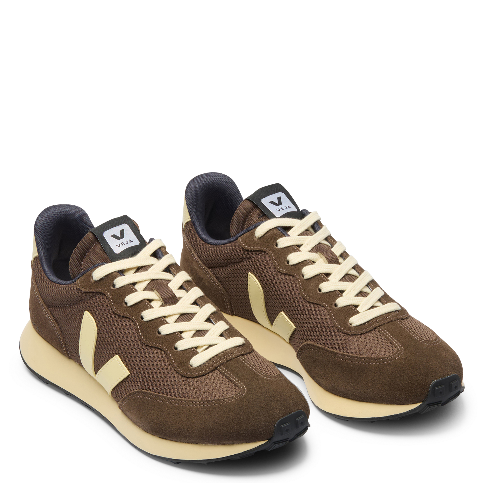 Low-top dual-fabric sneakers VEJA Brown