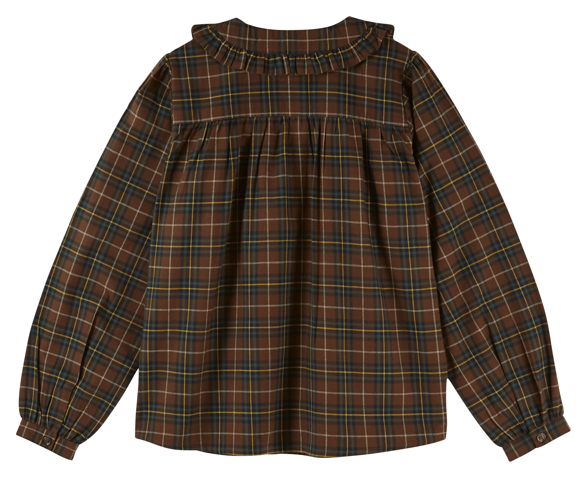 Blouse droite à carreaux en coton biologique EMILE ET IDA Multicolore