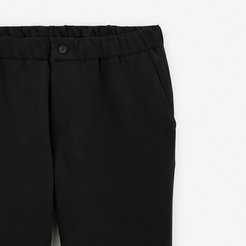 Black 549 stretch chino trousers with elasticated waistband SERGE BLANCO Black