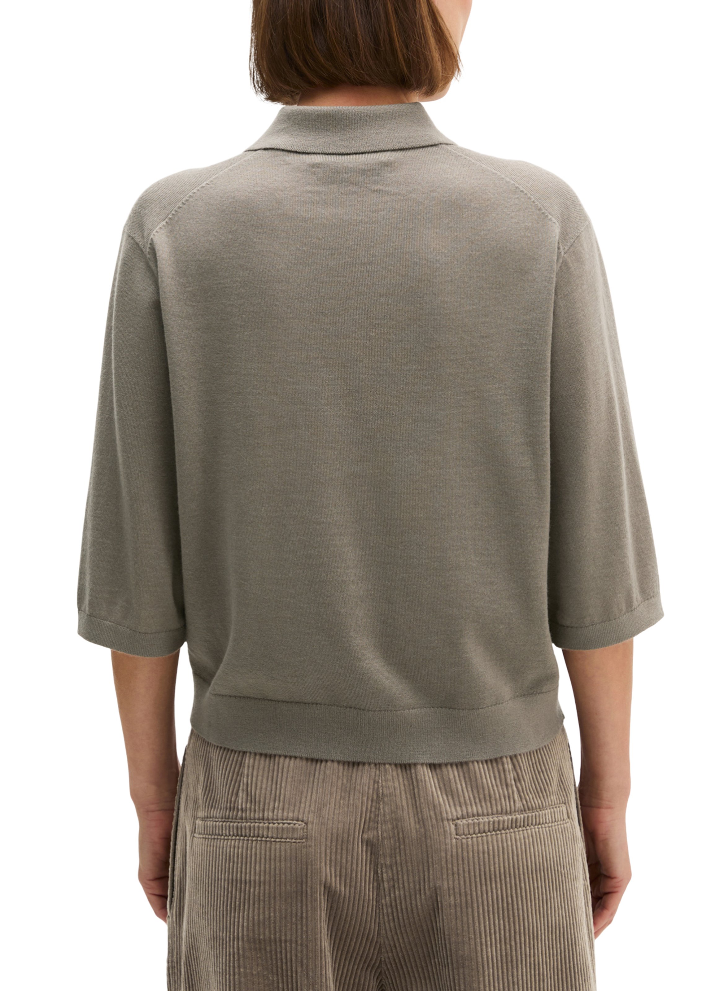 Straight fit short-sleeve wool blend pullover MARC O'POLO Beige