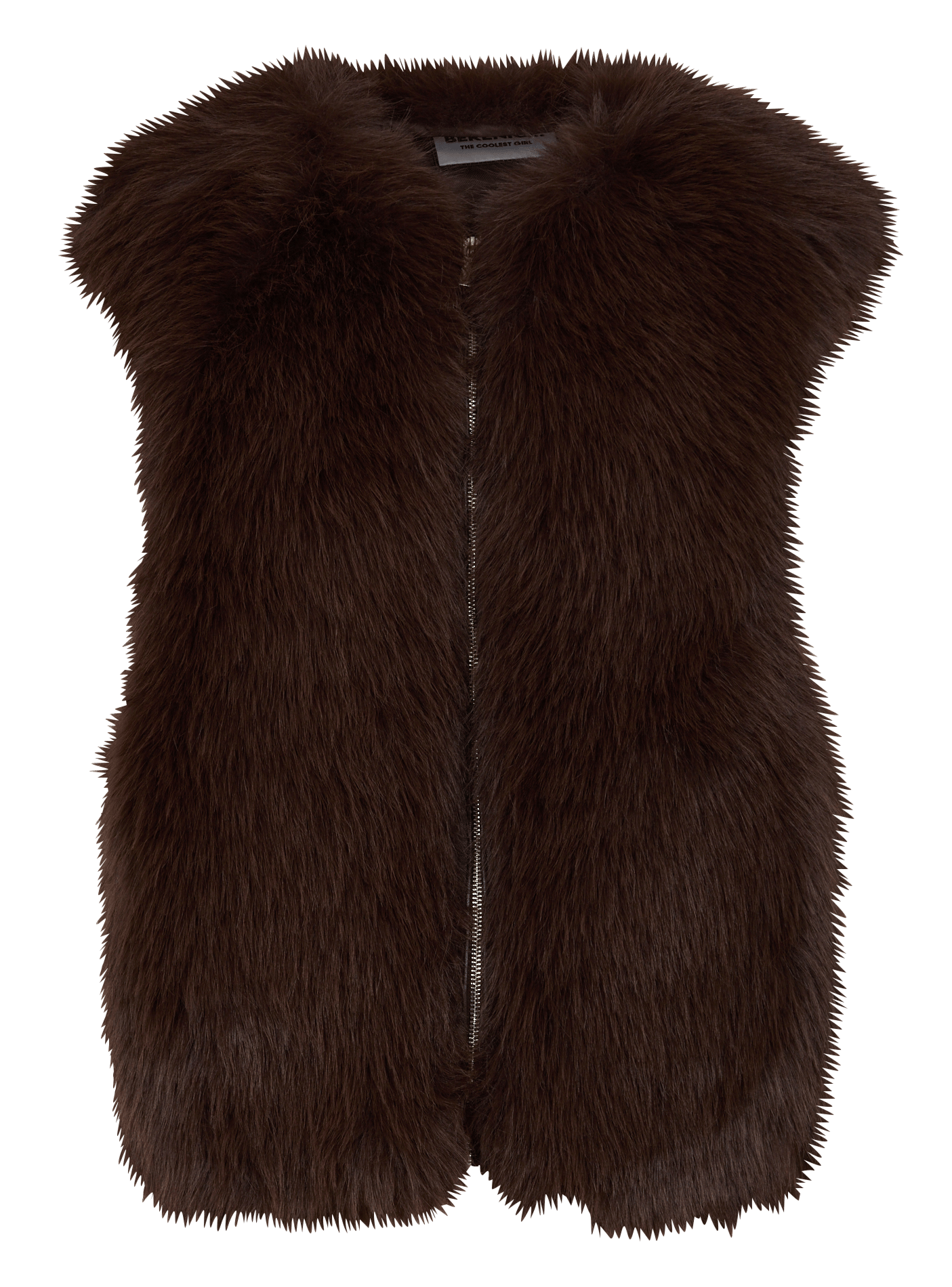 Sleeveless faux fur-effect jacket BERENICE