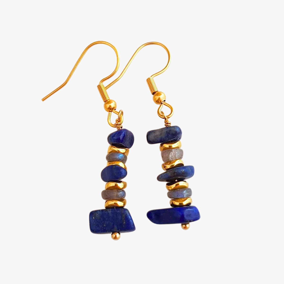 Lapis lazuli earrings GINANDGER Blue
