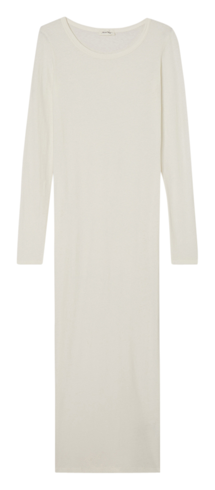 Robe longue col rond en coton BlancAMERICAN VINTAGE