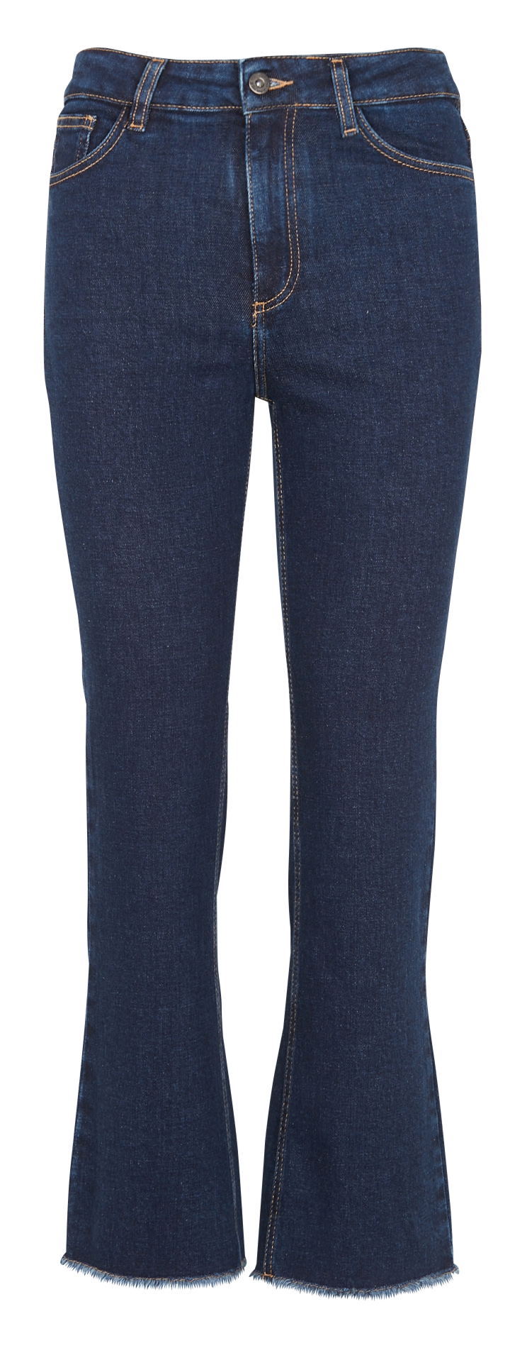 Organic cotton cropped jeans LA FEE MARABOUTEE Blue