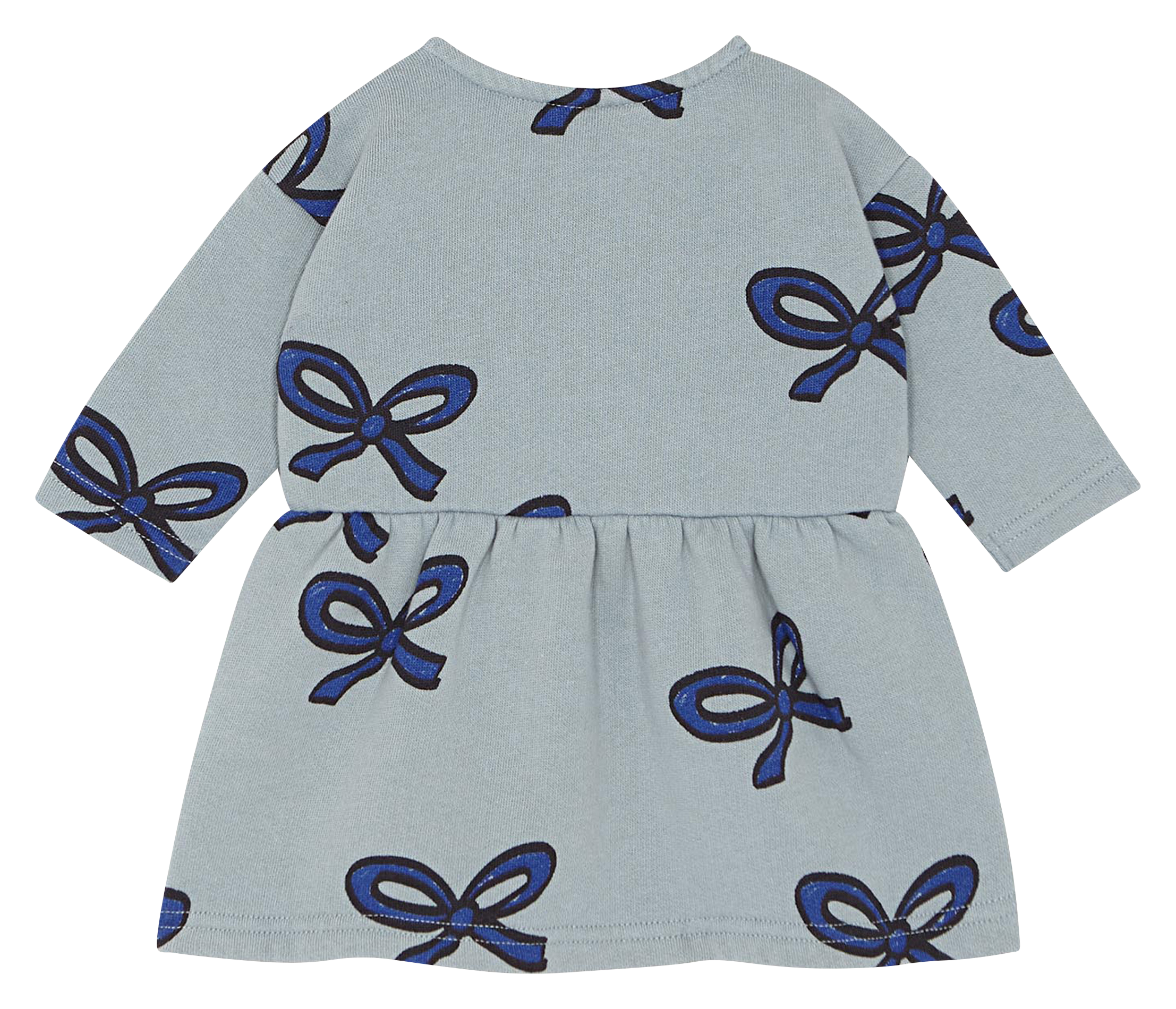 Robe courte col rond imprimée en coton  THE CAMPAMENTO Bleu
