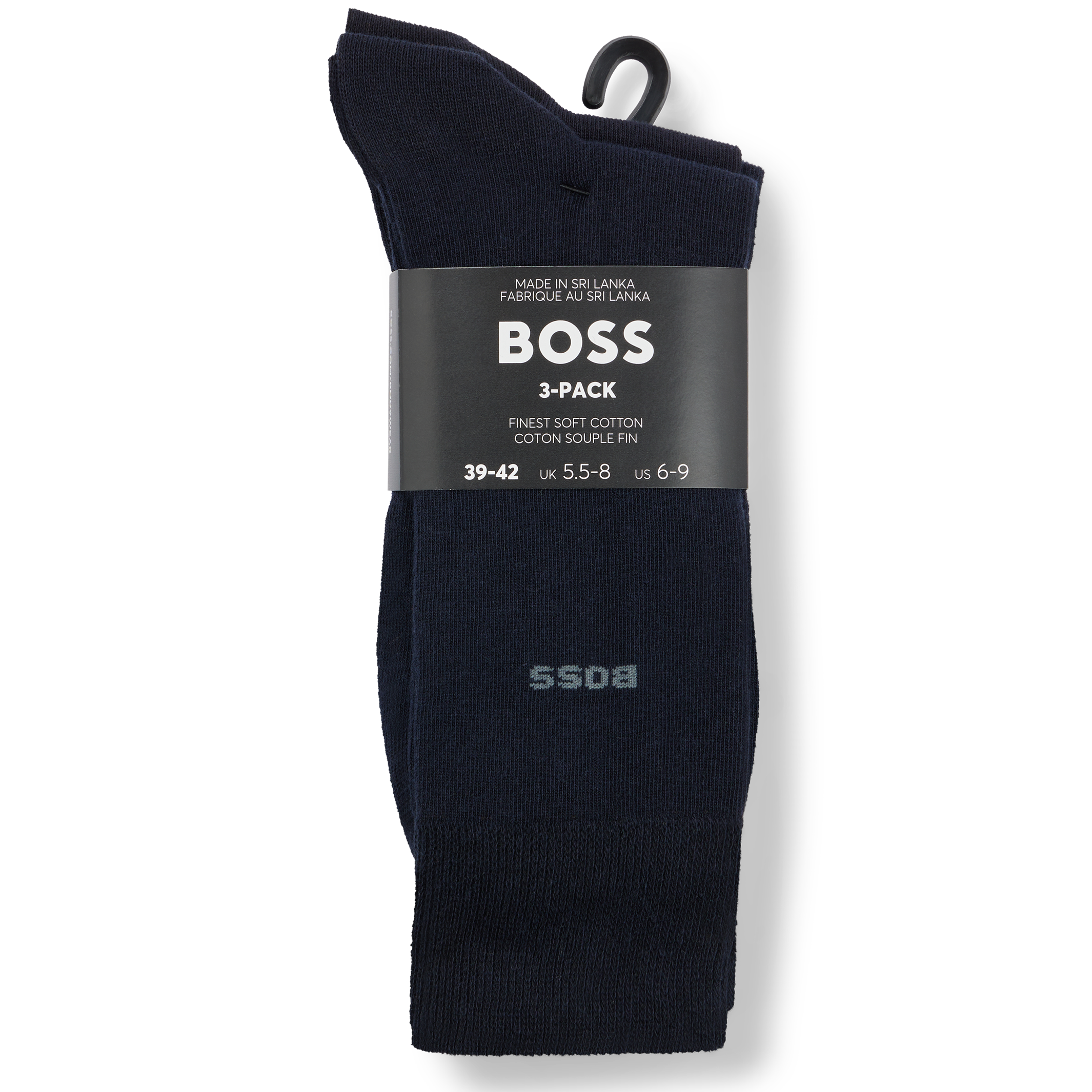 Set of three pairs of cotton socks Blue