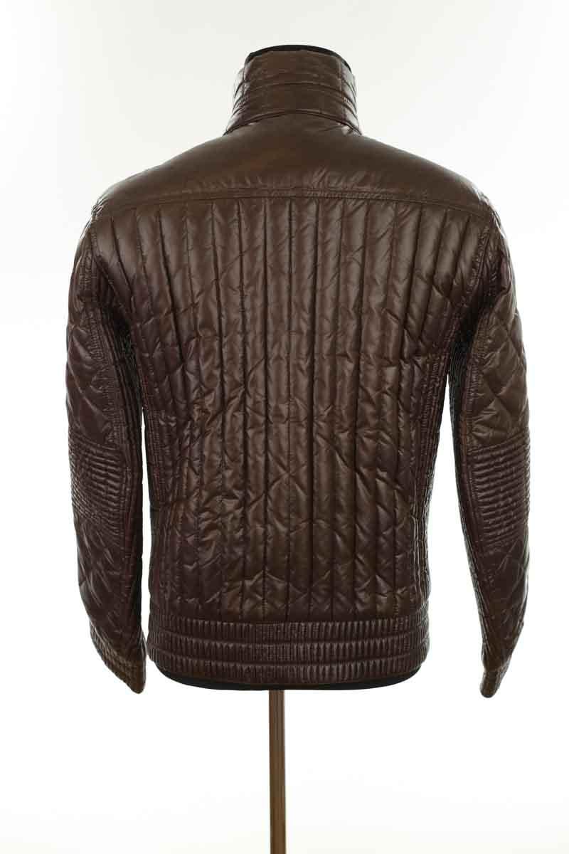 Lightweight quilted padded jacket with high neck MONCLER - Seconde Main Brown