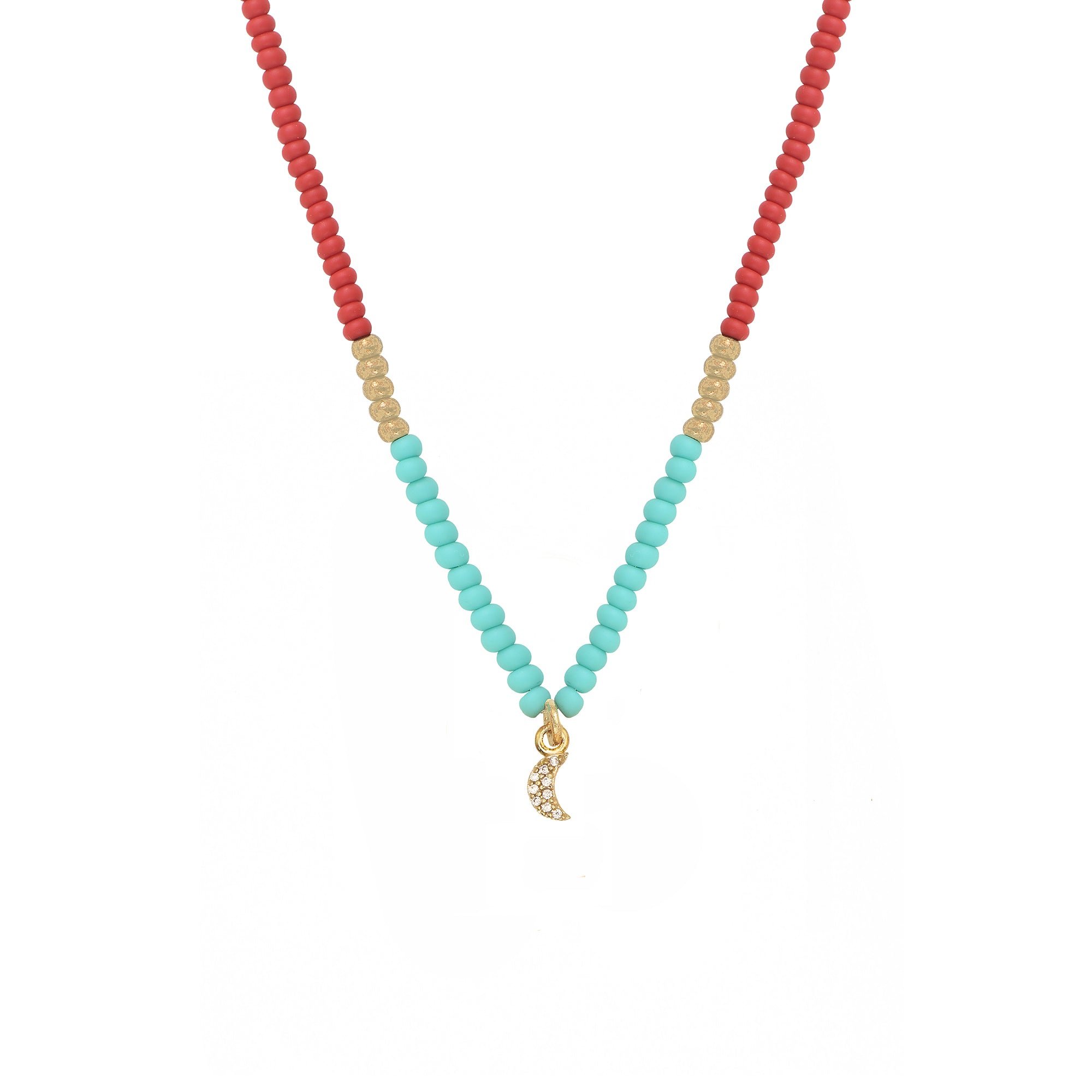 Gold-plated Capri Summer necklace NILAI Multicolored