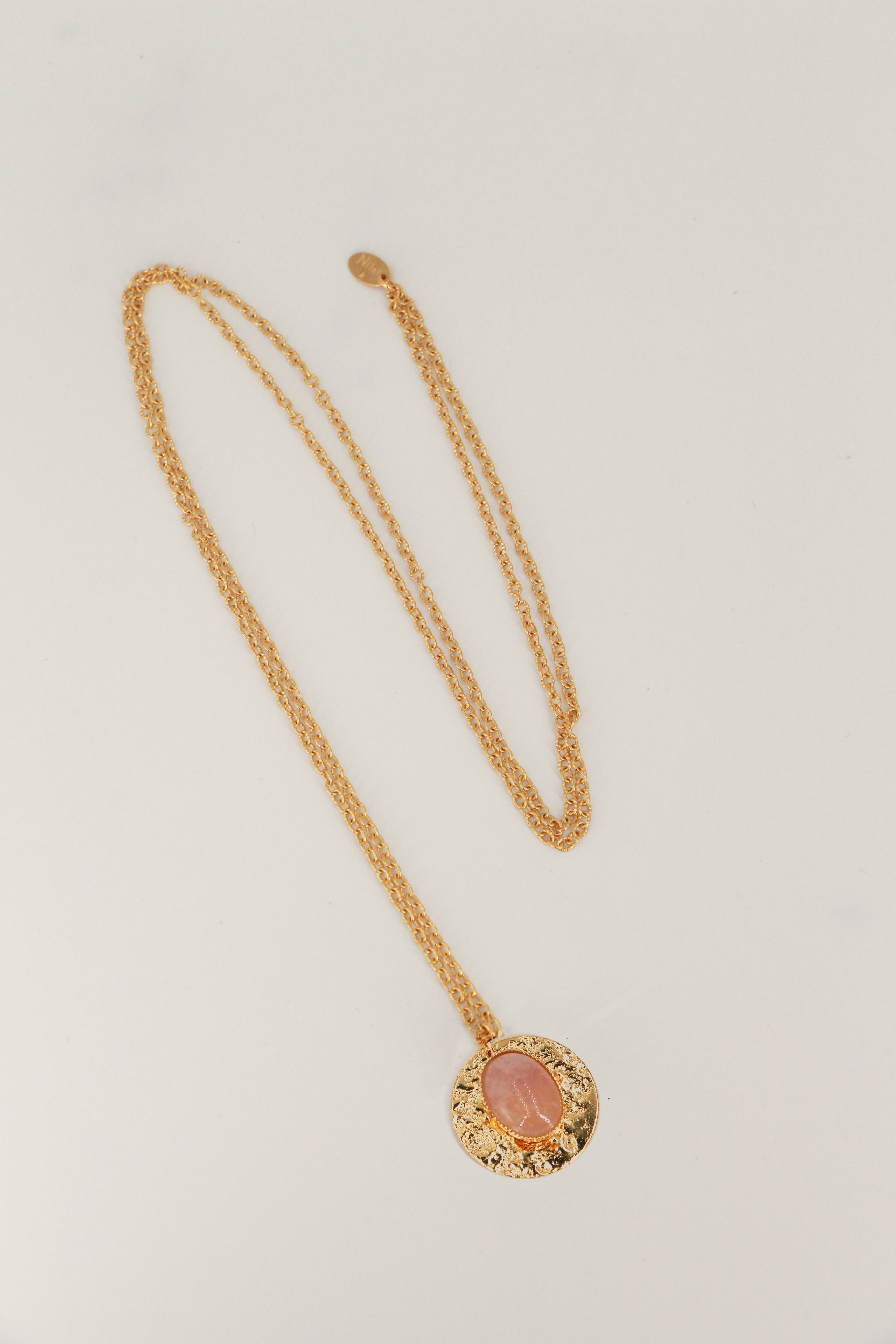 Long necklace NILAI Pink