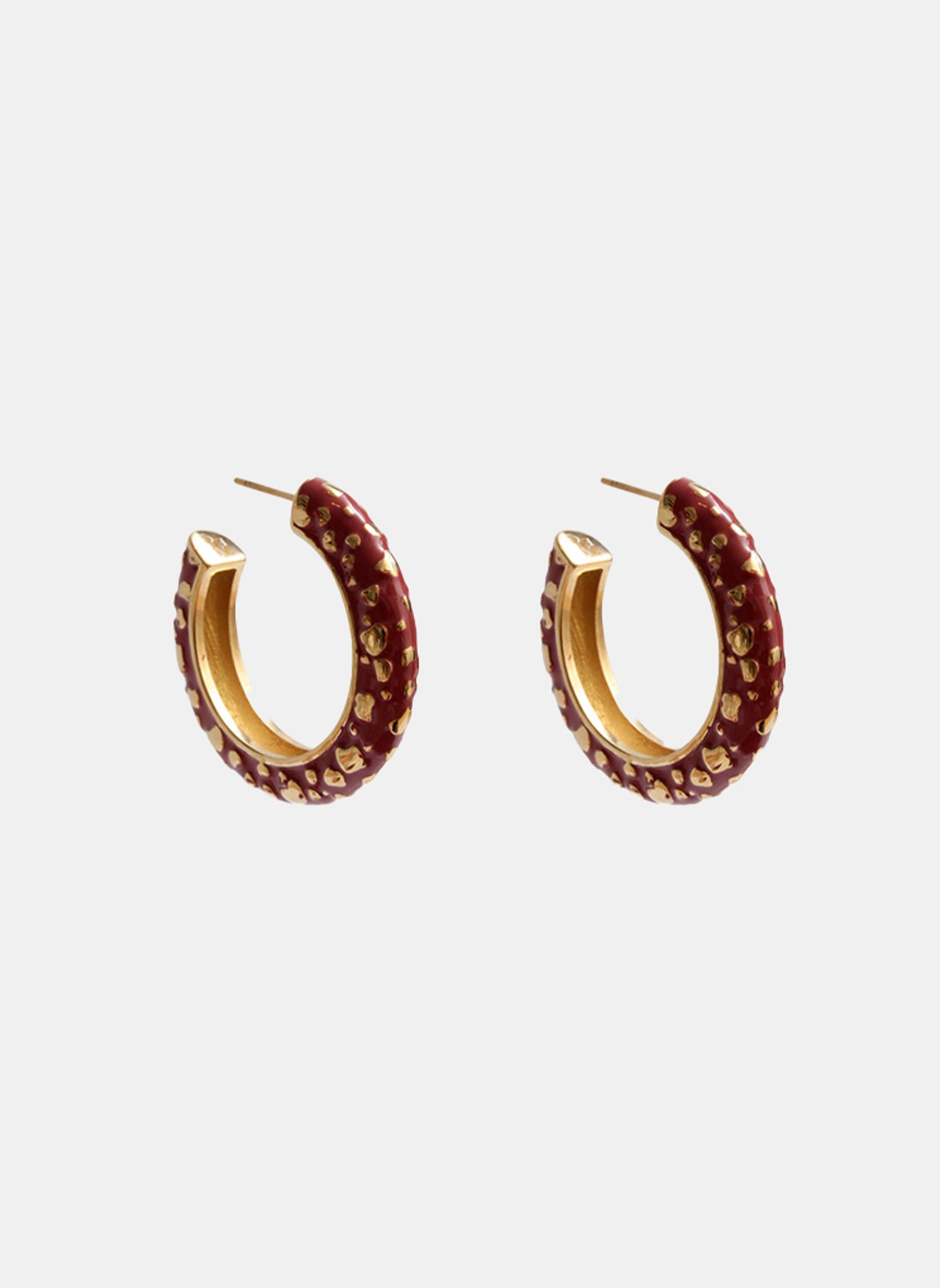 CEPHUS - Stainless steel earrings for pierced ears AEC Paris Red