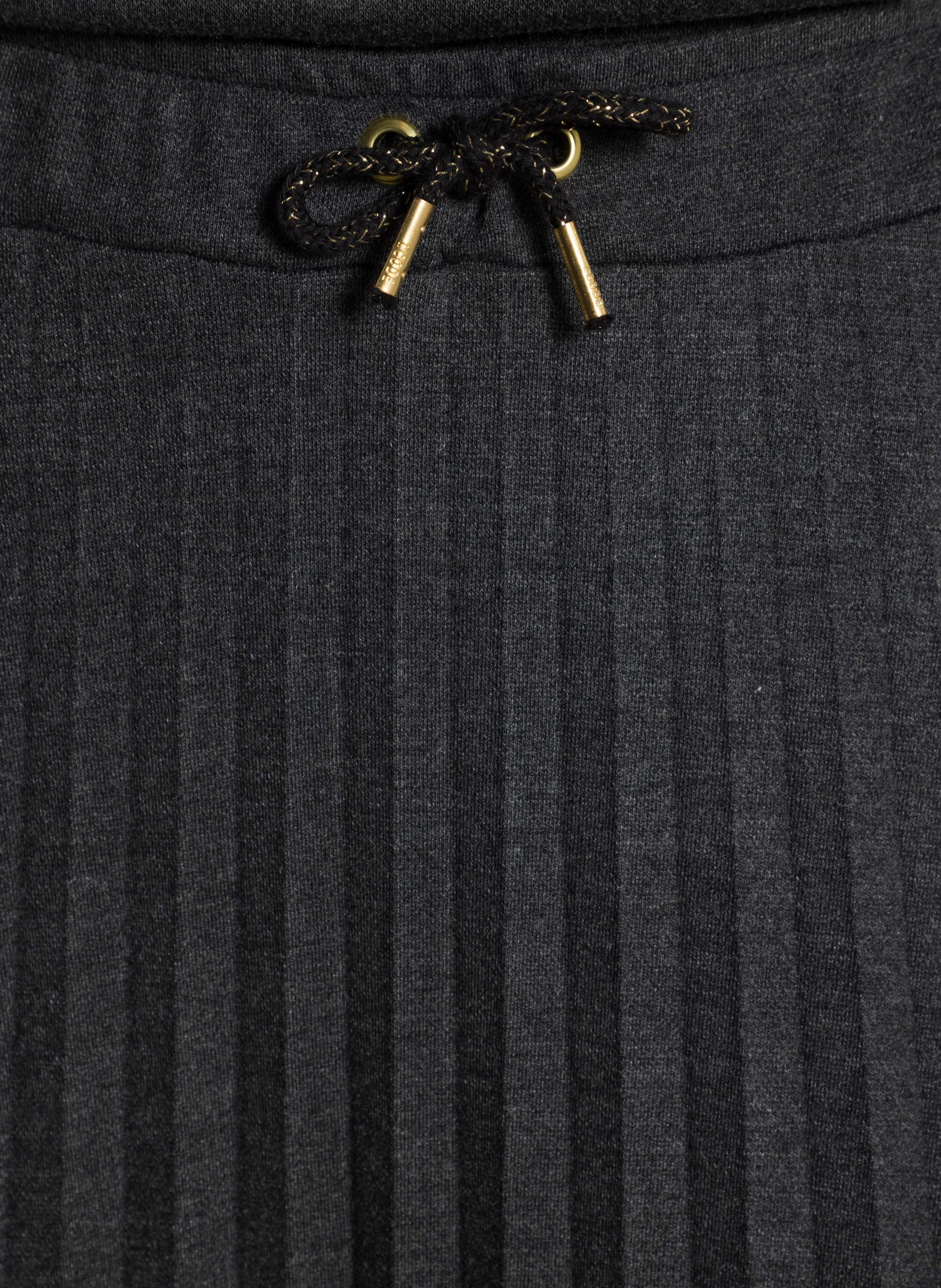 Jupe longue en maille plissée I CODE Gris