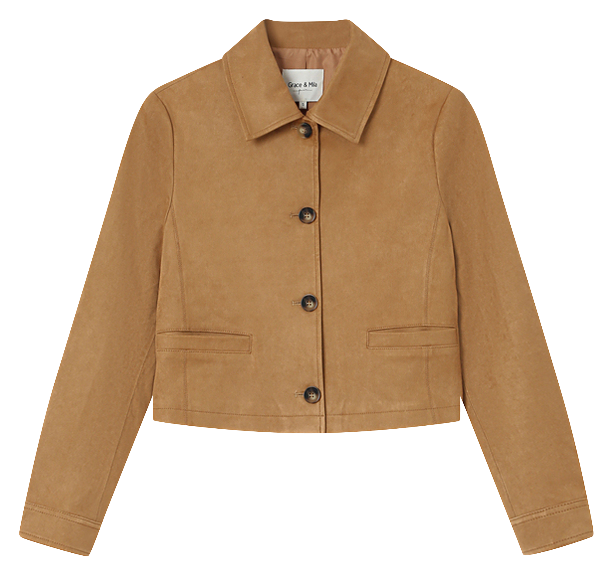 Kurze Jacke mit klassischem Kragen GRACE ET MILA Gelb