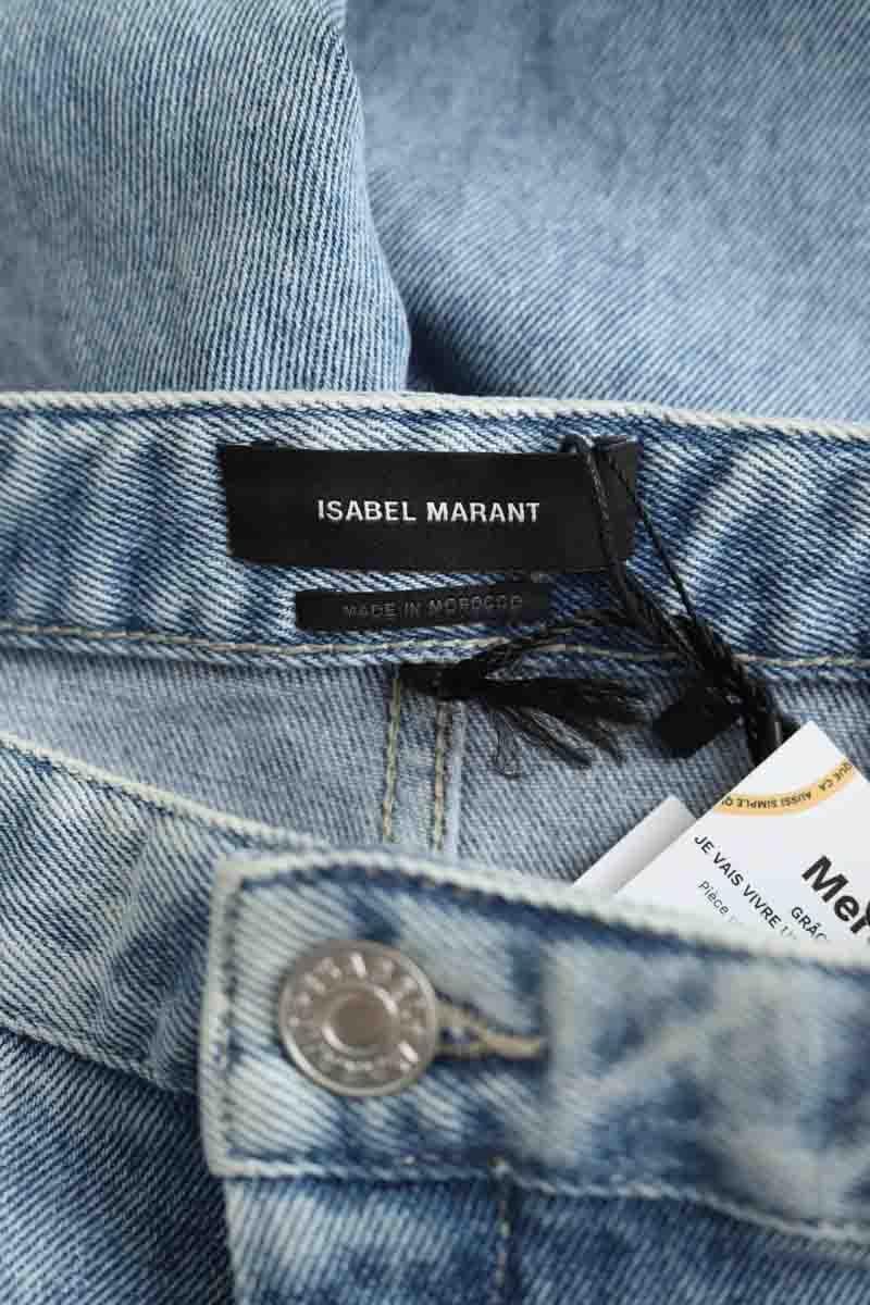 Cotton straight jeans ISABEL MARANT - Seconde Main Blue