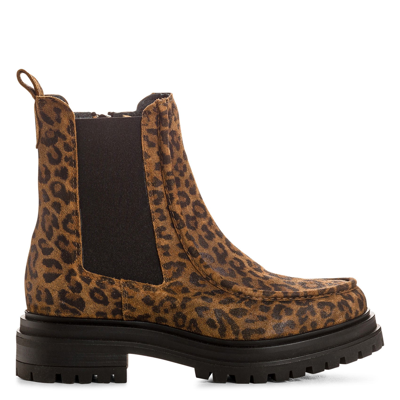 Enkellaarzen van bedrukt suèdeleer REQINS Bruin