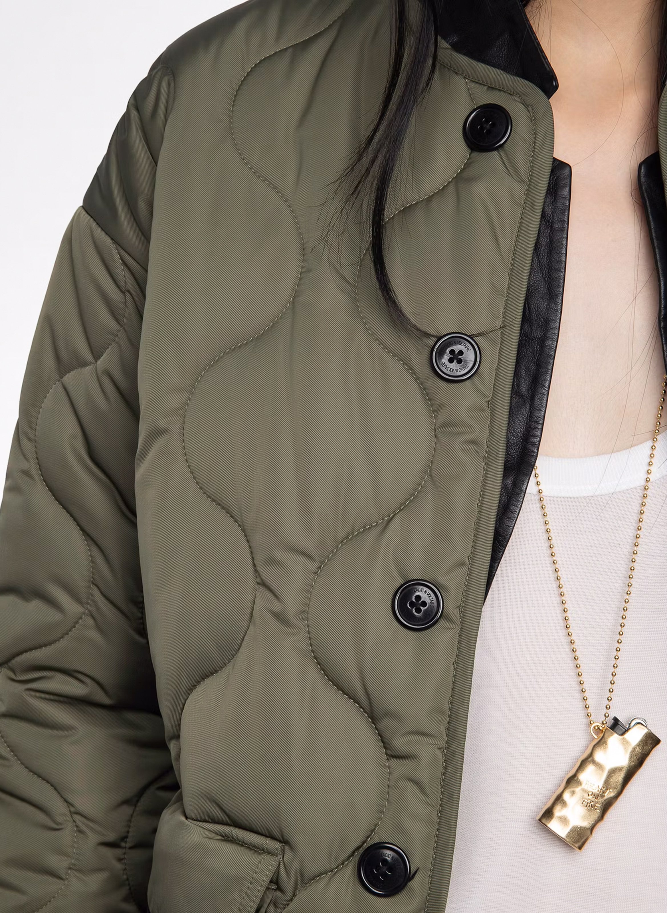 Parka trapuntata colletto rotondo ZADIG&VOLTAIRE Verde