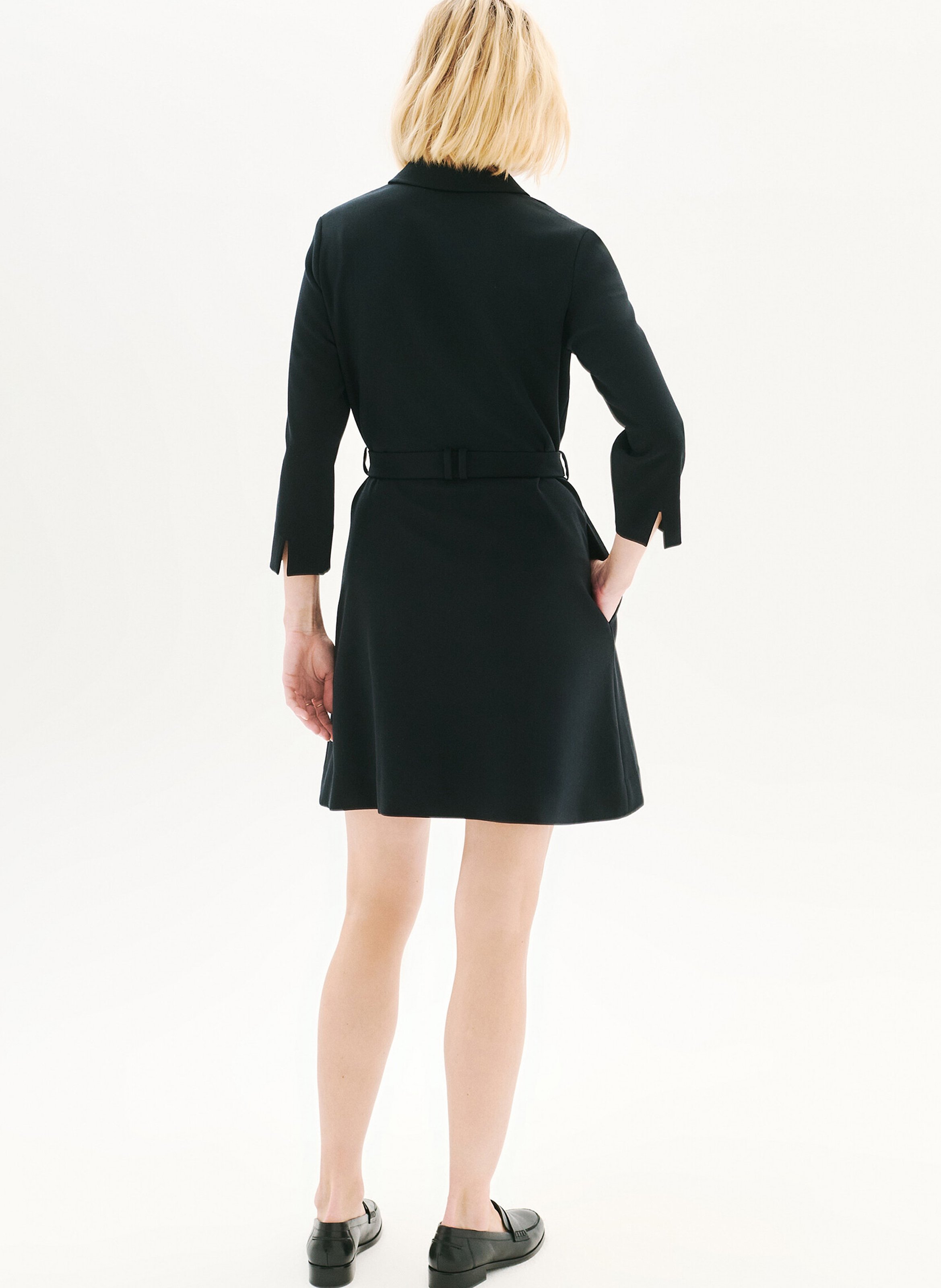Short dress with polo collar CAROLL Black