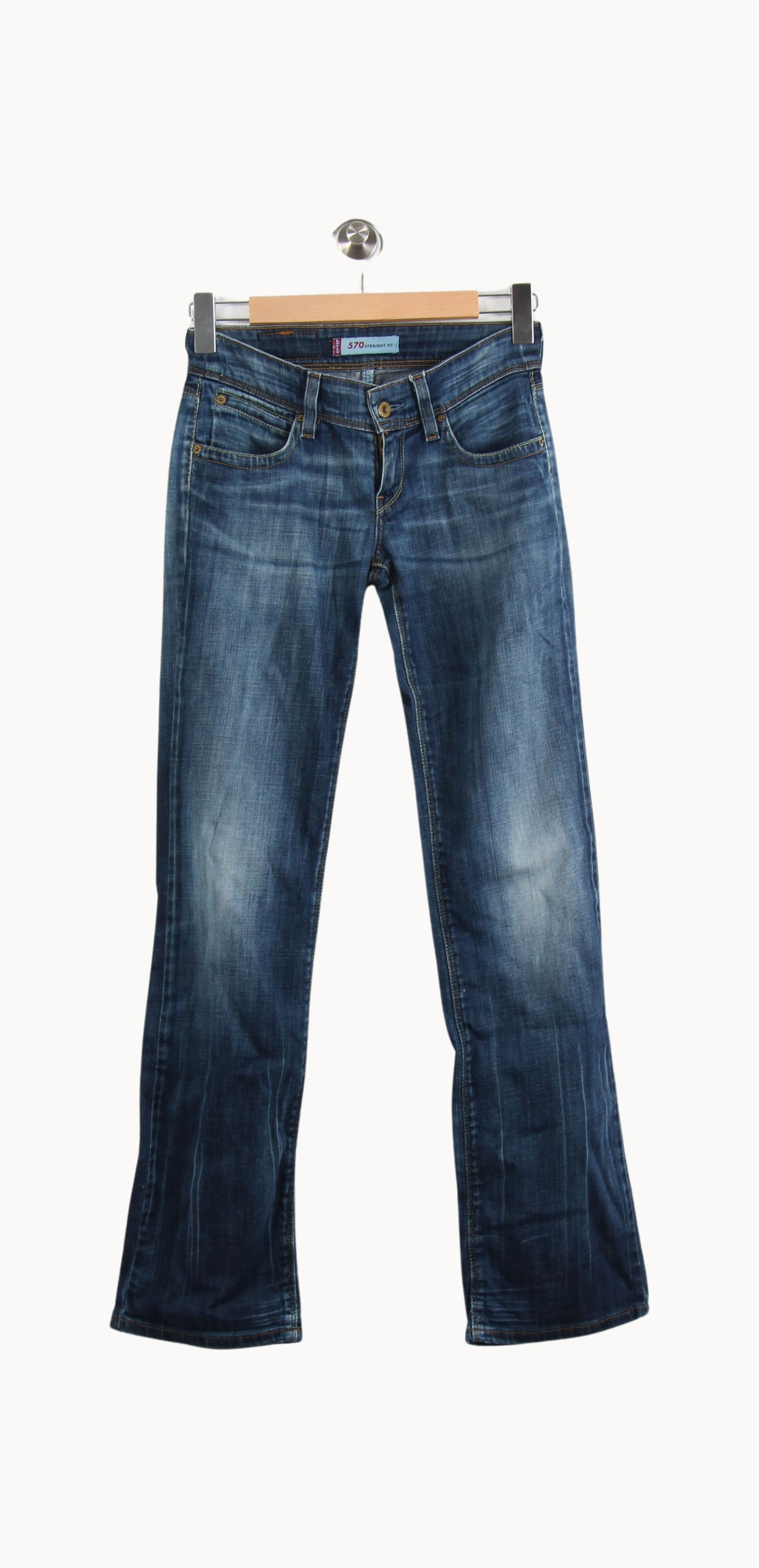 Cropped slim jeans with studs LEVI'S - Seconde main Blue
