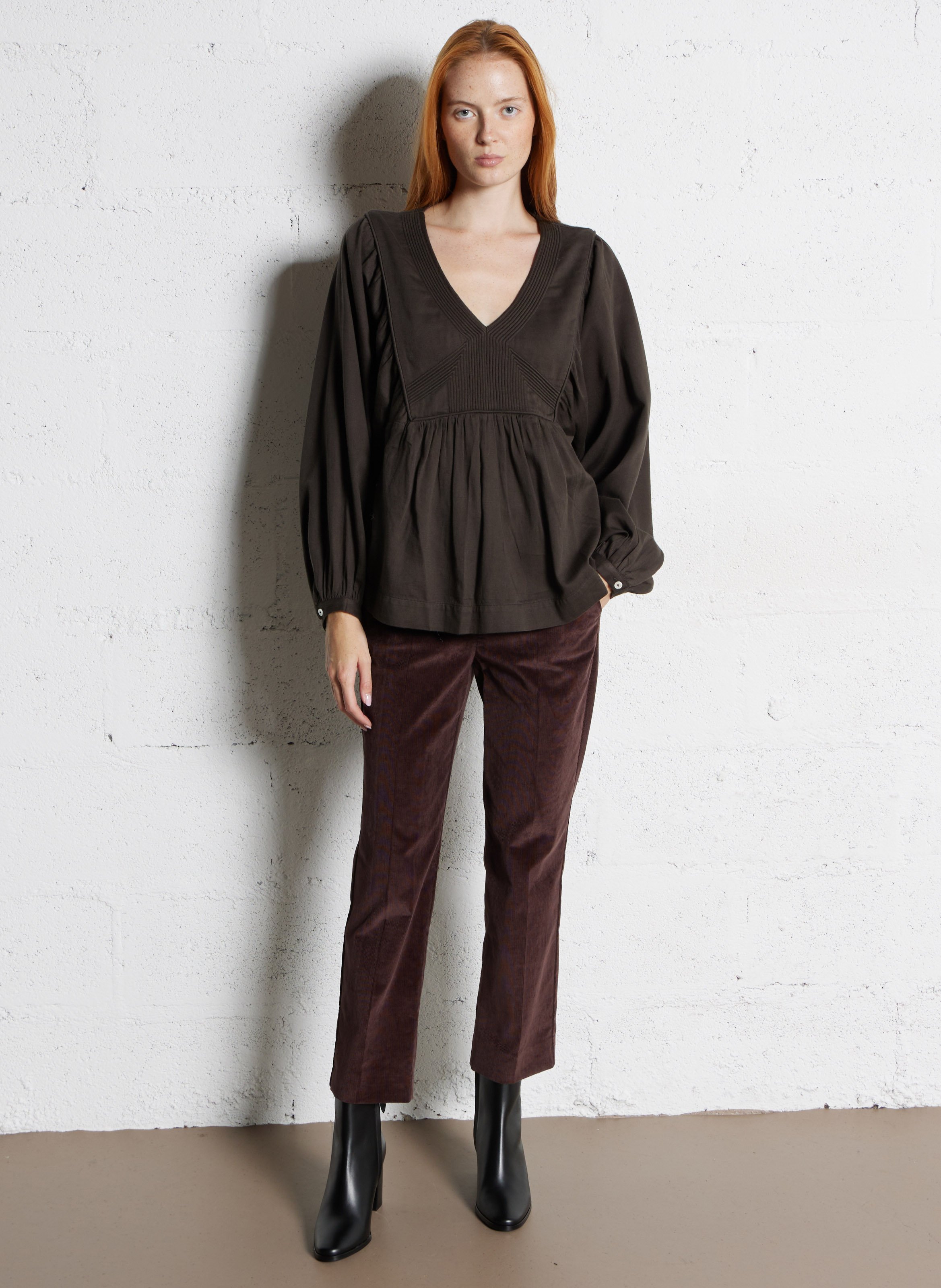 Cotton-blend bucket hat MAX MARA WEEK END Plums