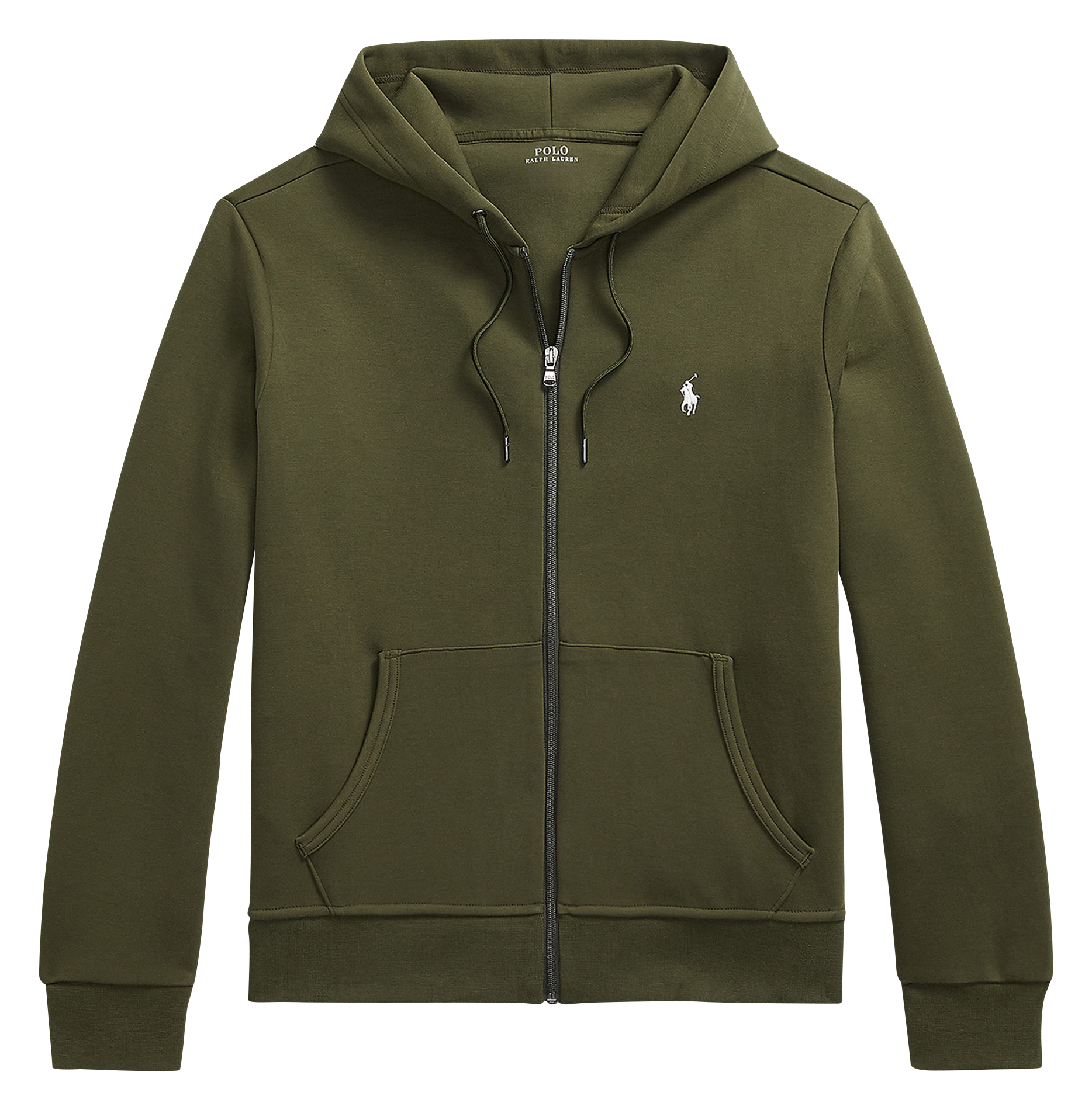 Zip-up soft cotton hoodie POLO RALPH LAUREN Green
